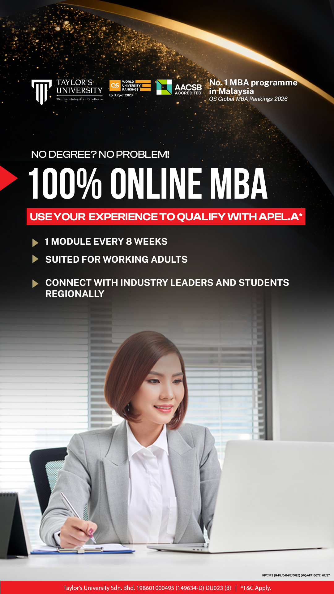 Taylor's University Facebook ad from Aug 12, 2026