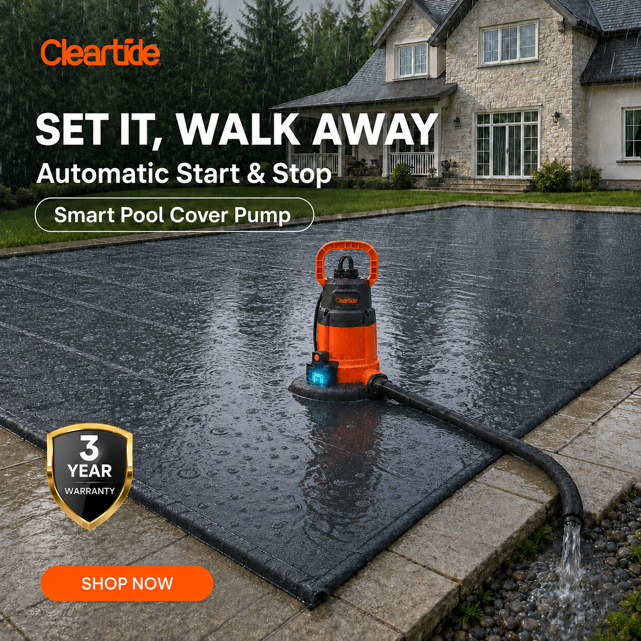 Cleartide Facebook ad: Cleartide Smart Pool Cover Pump