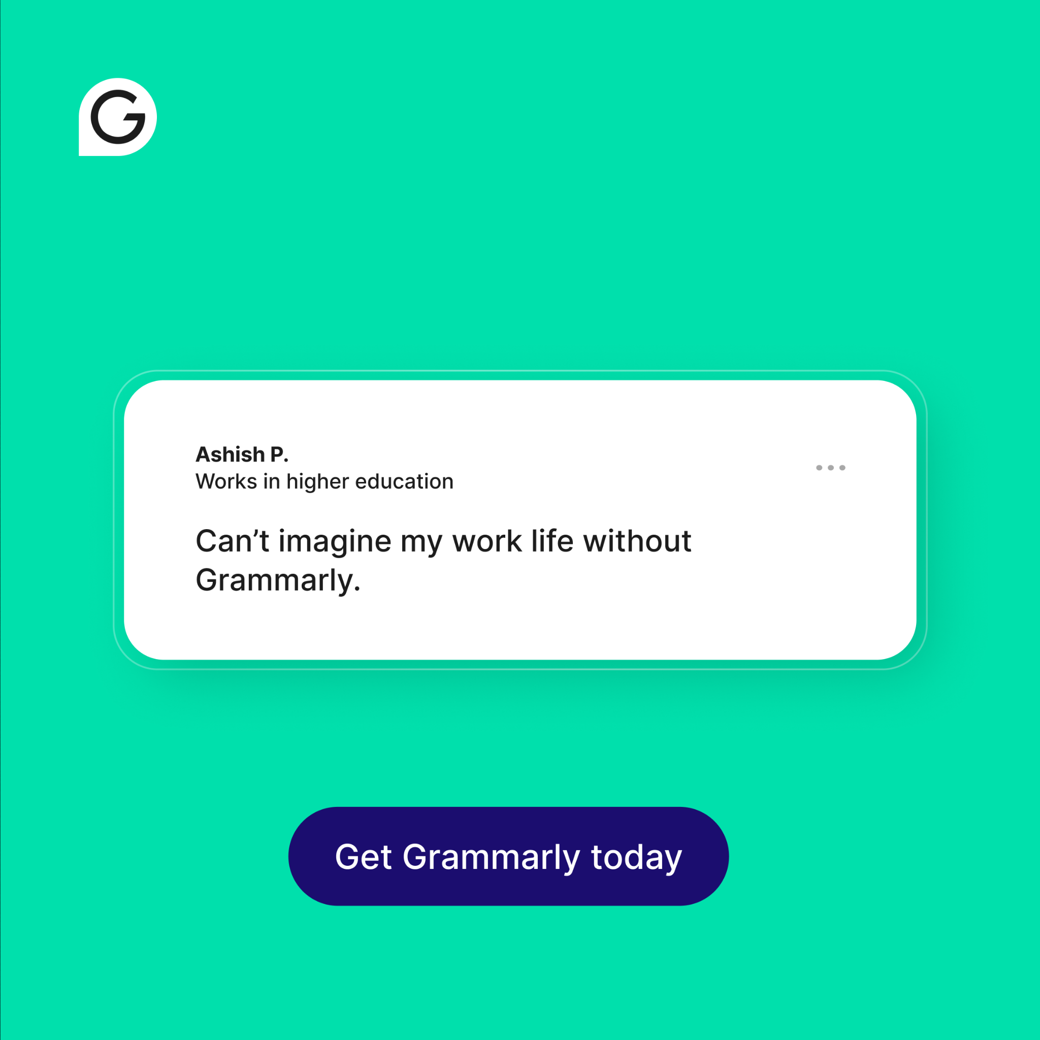 Grammarly Facebook ad