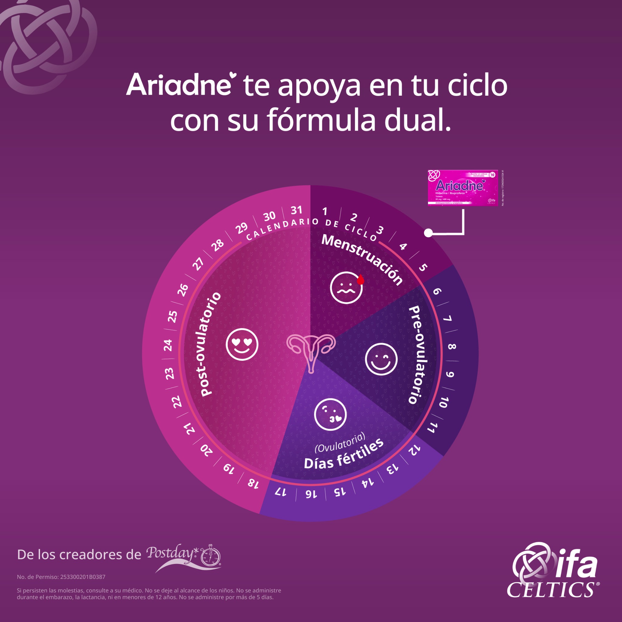 Ariadne Facebook ad: Conoce tu ciclo, encuentra tu aliada con Ariadne