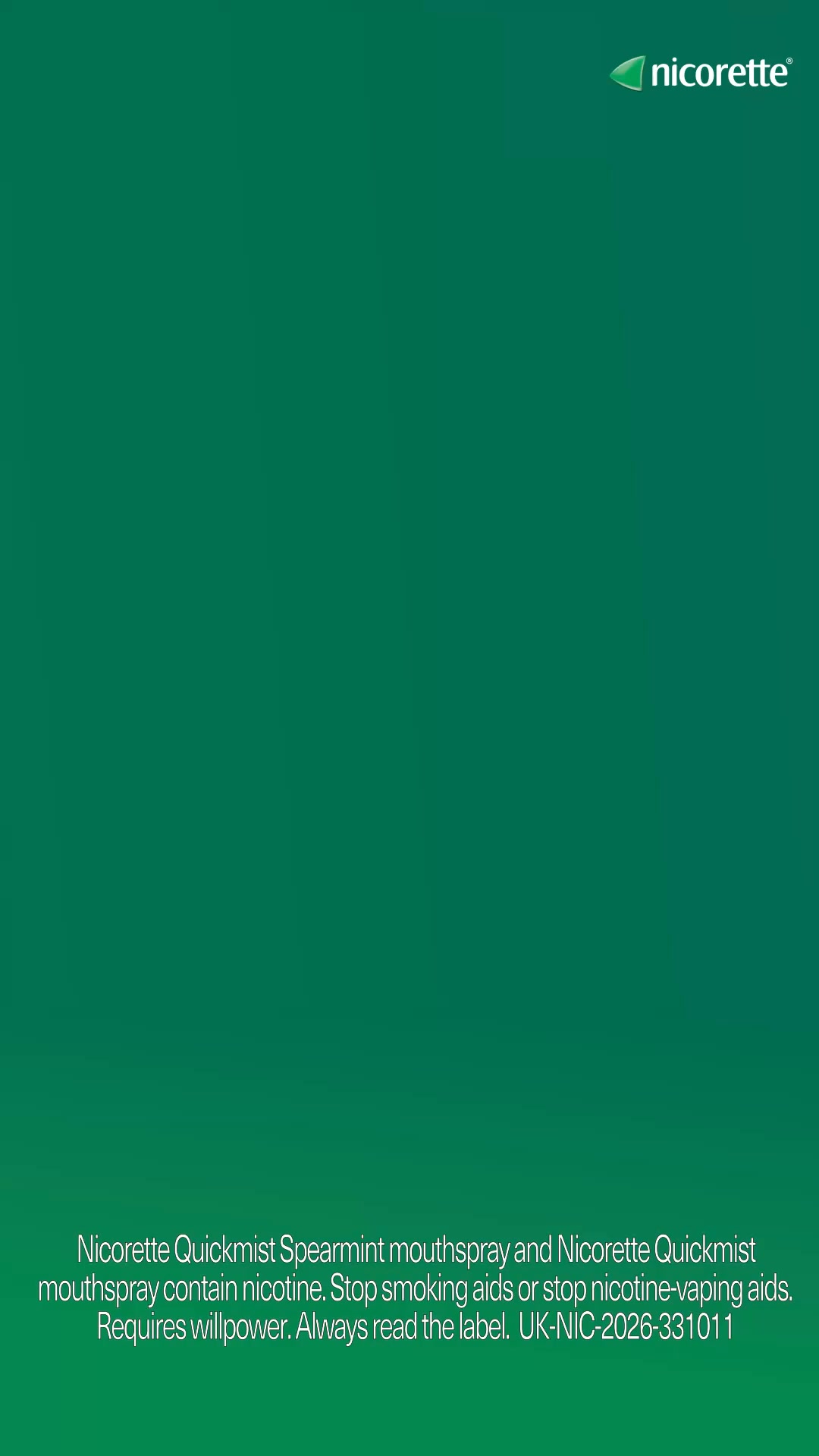 Nicorette Facebook ad: Nicorette Quitting Made Real