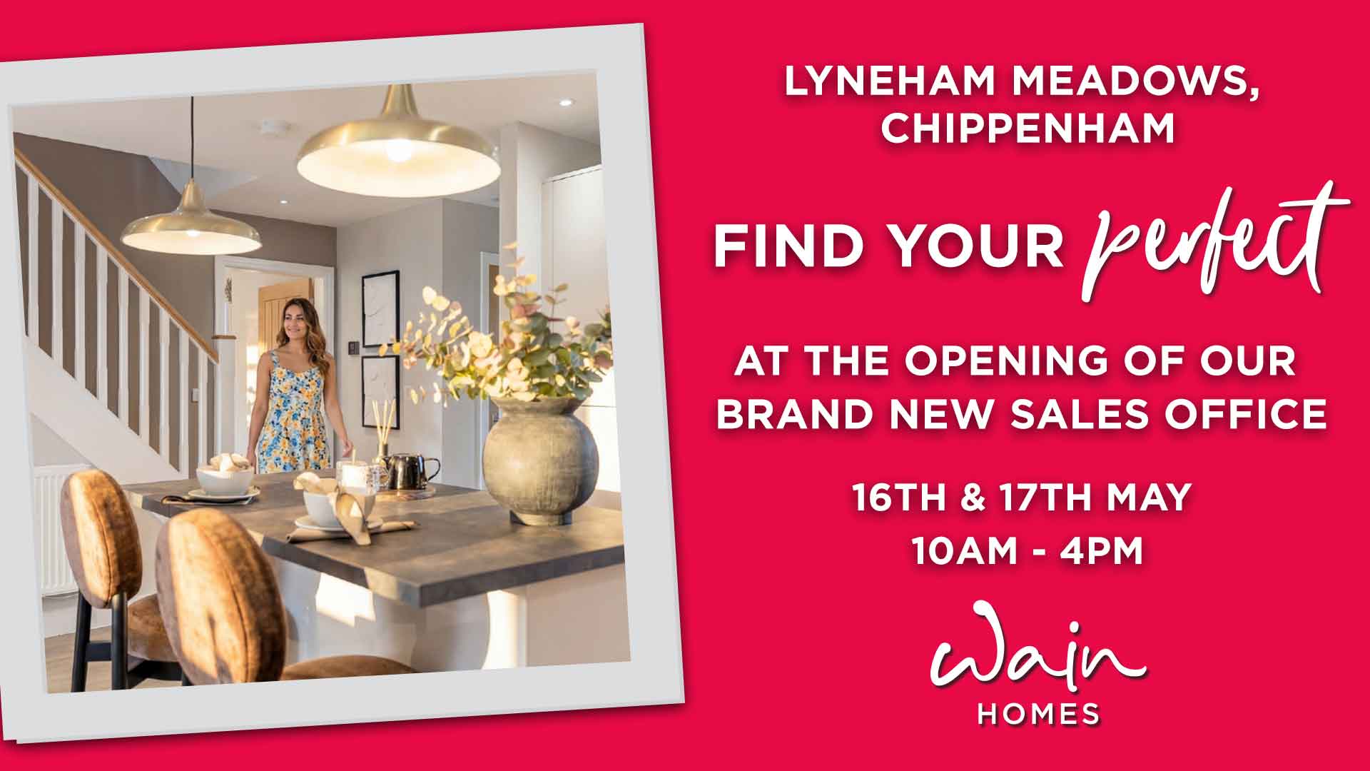Wain Homes Facebook ad: Show Home Launch Event at Lyneham Meadows