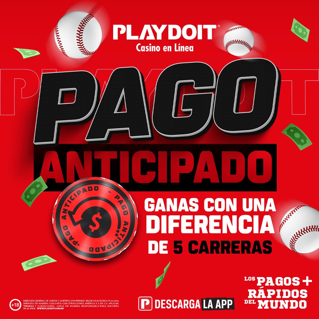 Playdoit México Facebook ad: ¿Tu equipo va ganando por 5 carreras?