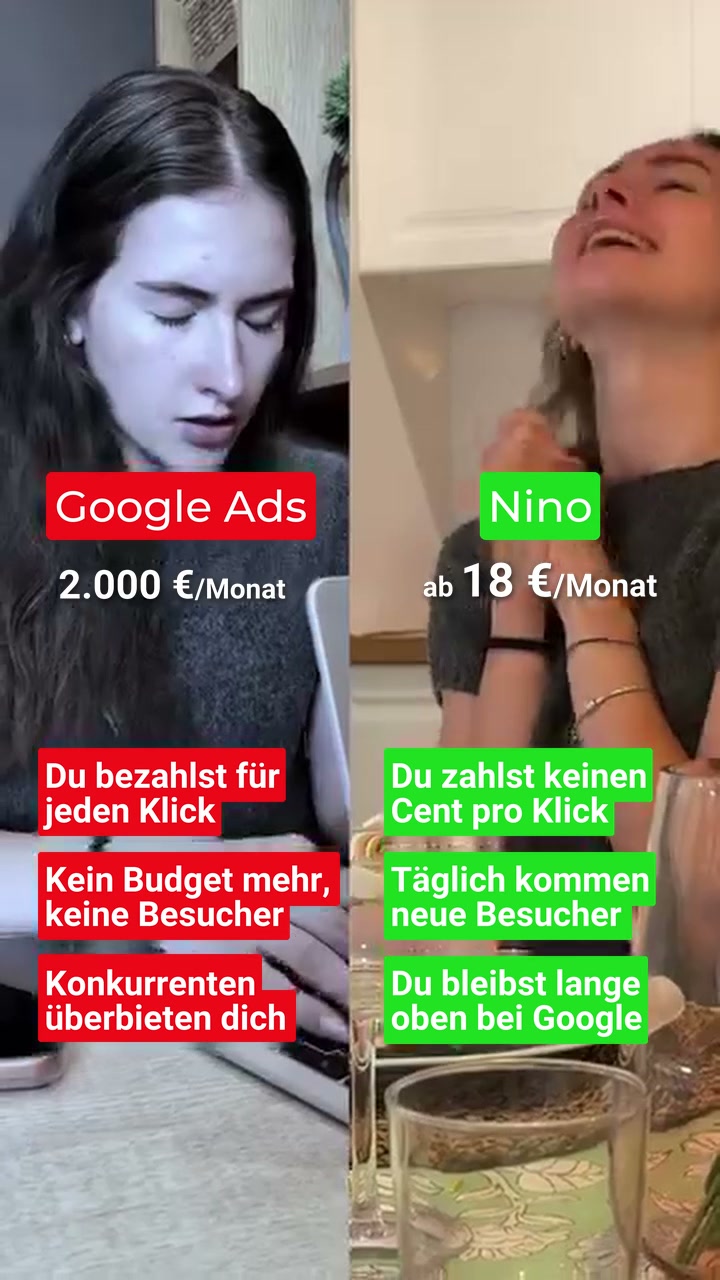 Nino Facebook ad: Neue Kunden über ChatGPT