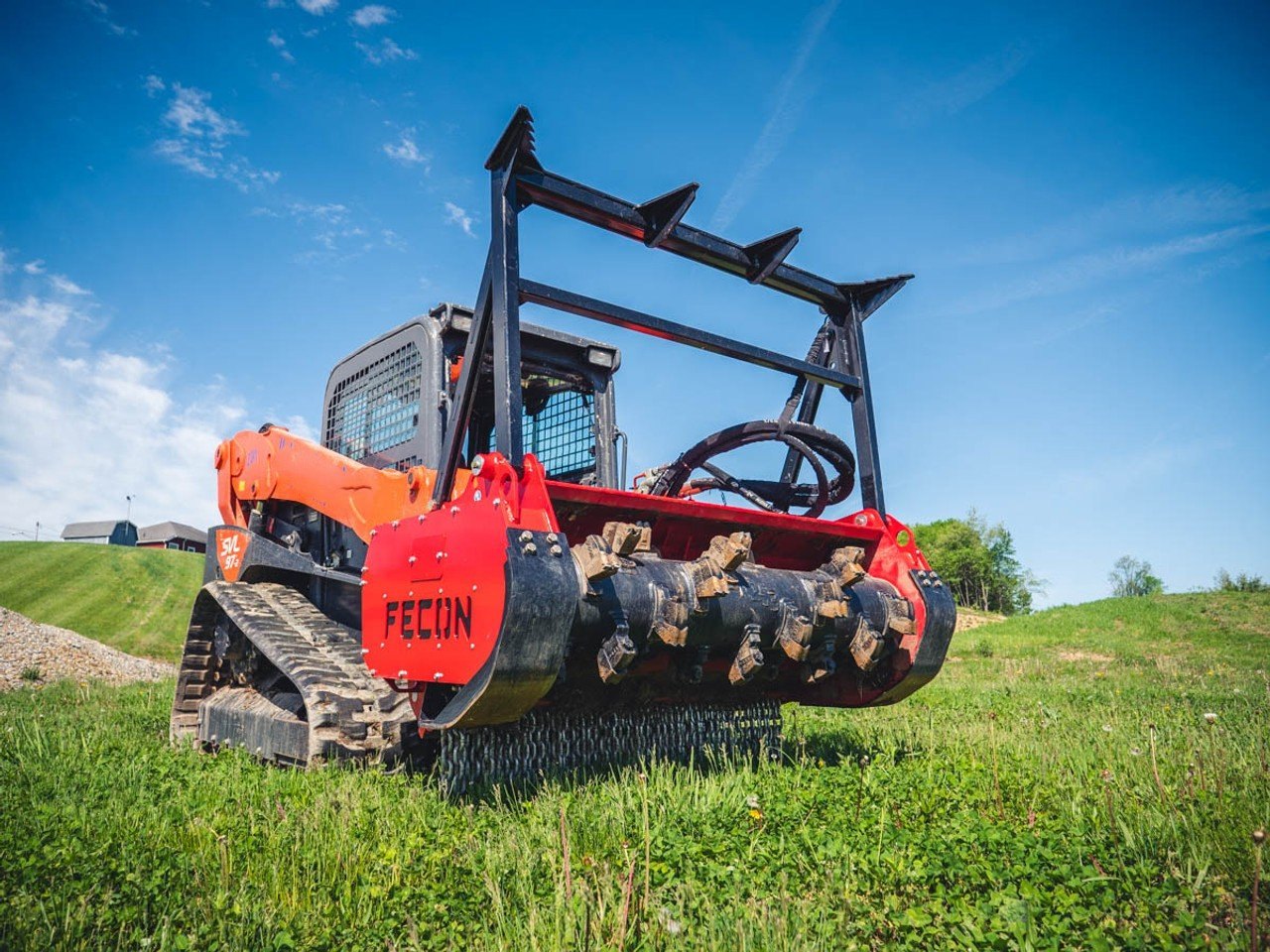 Hamp Manning Facebook ad: Kubota SVL-97 Skid Steer with FECON Bullhog Mulcher…