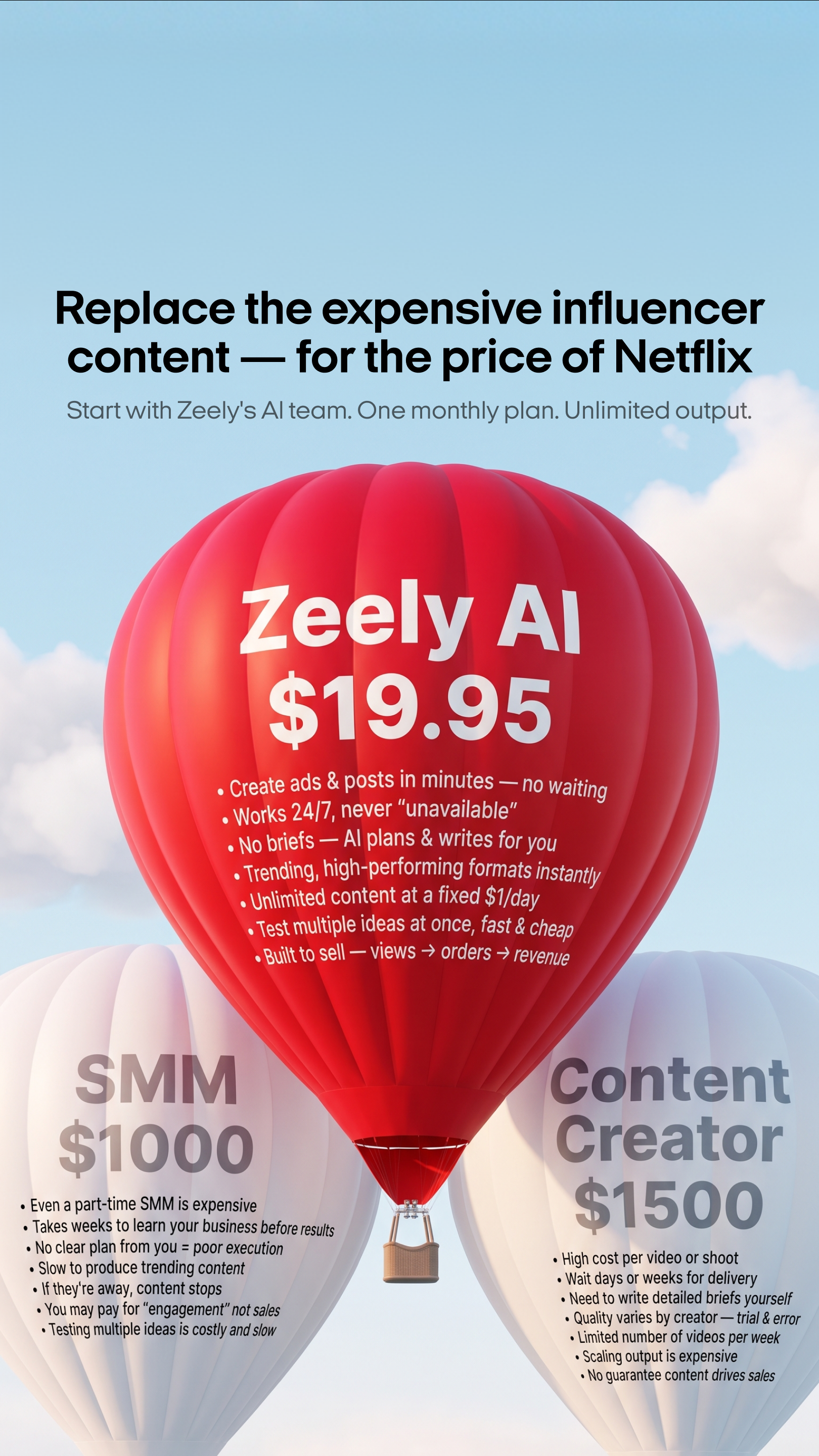 Zeely: Grow Sales with AI Facebook ad