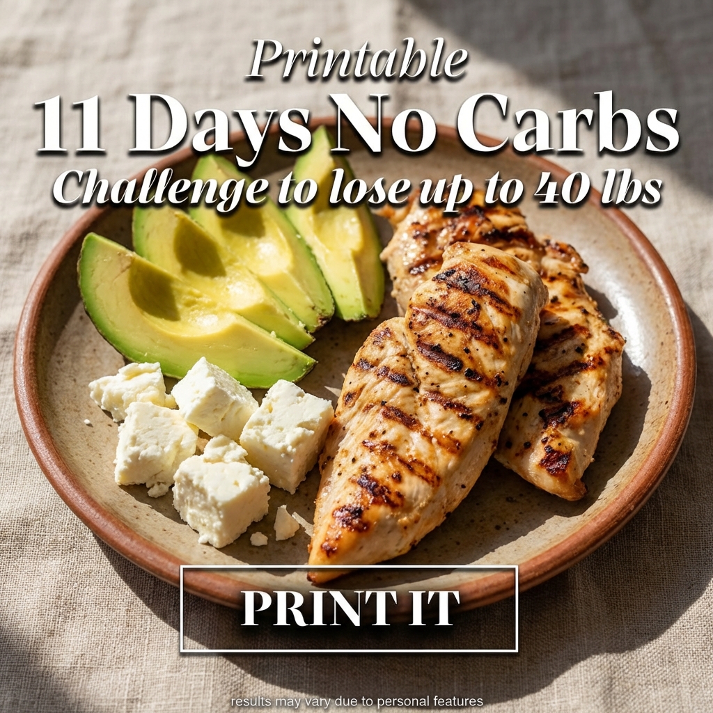 No Carbs Challenge Facebook ad