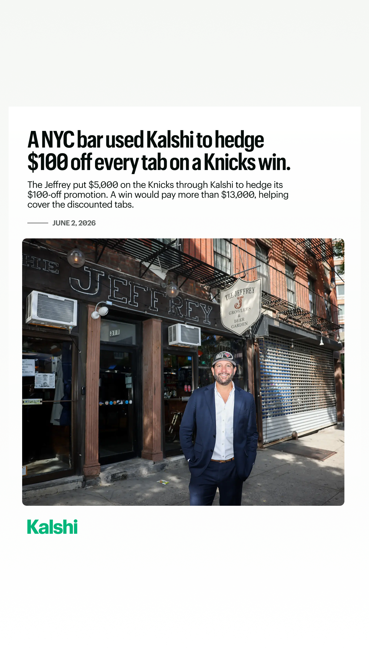 Kalshi - Trade the Headlines Facebook ad