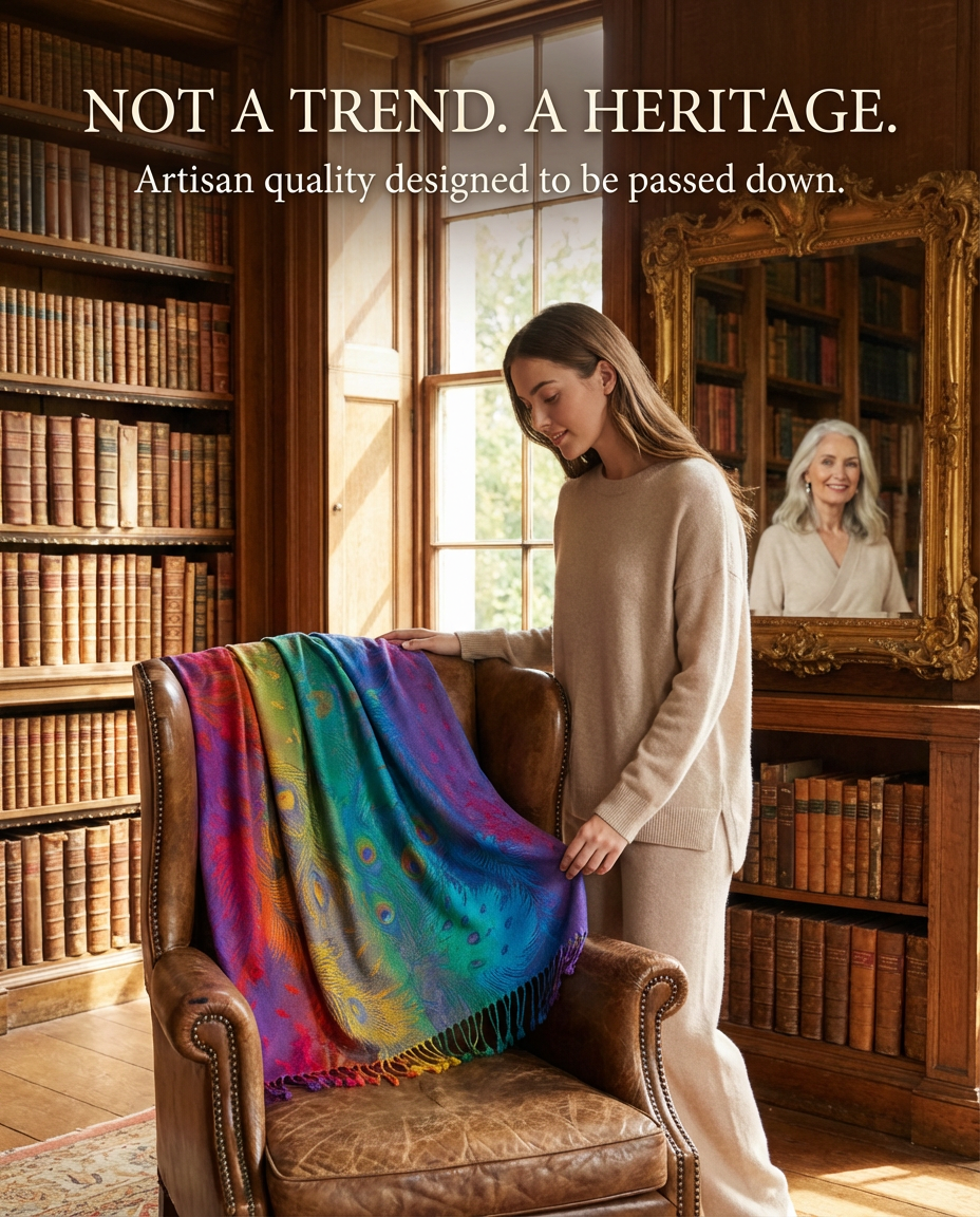 Harper-Heights Online Facebook ad: Boho Cashmere Wrap