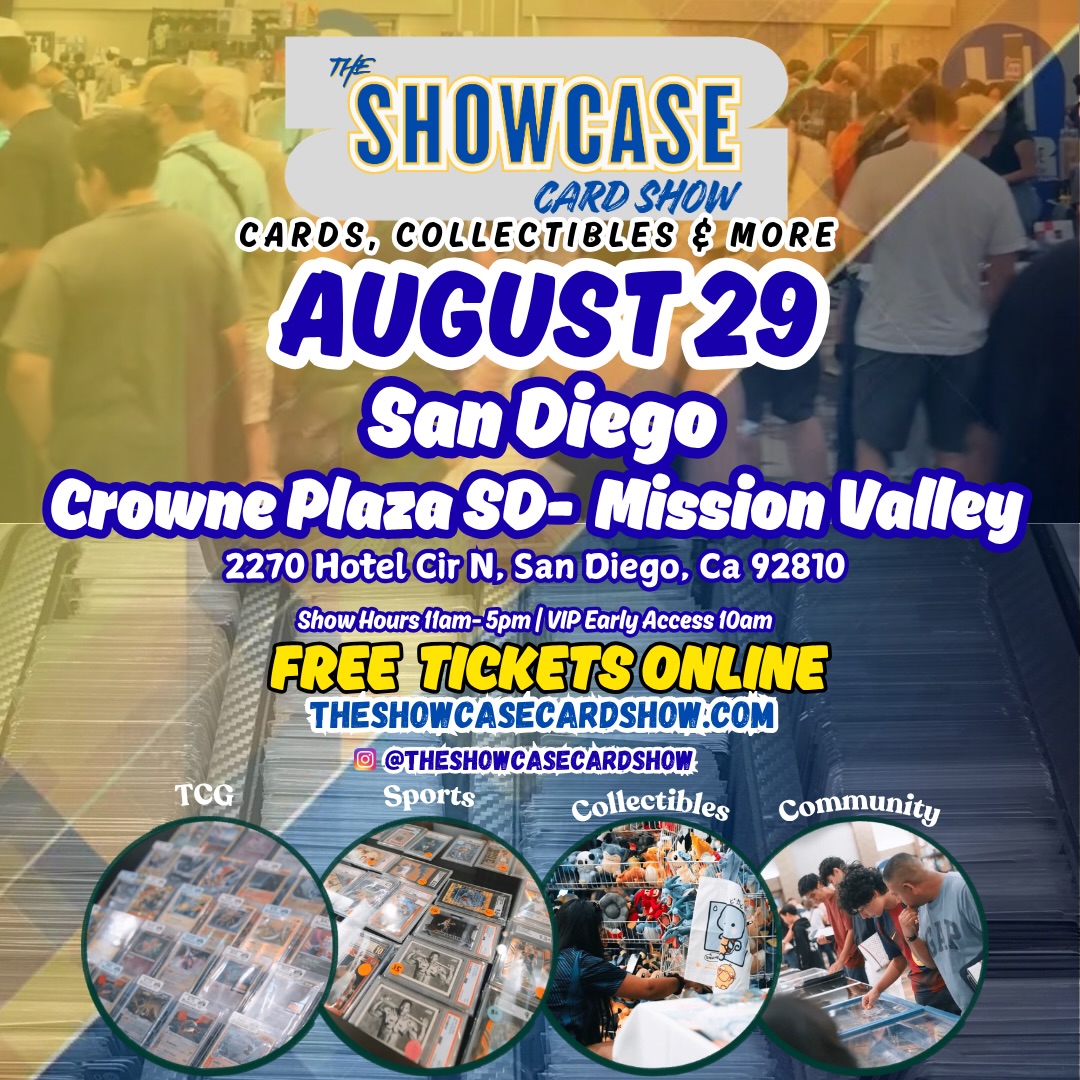 SoCal.TCGCardShow Facebook ad: San Diego we’re back Join us August 29…