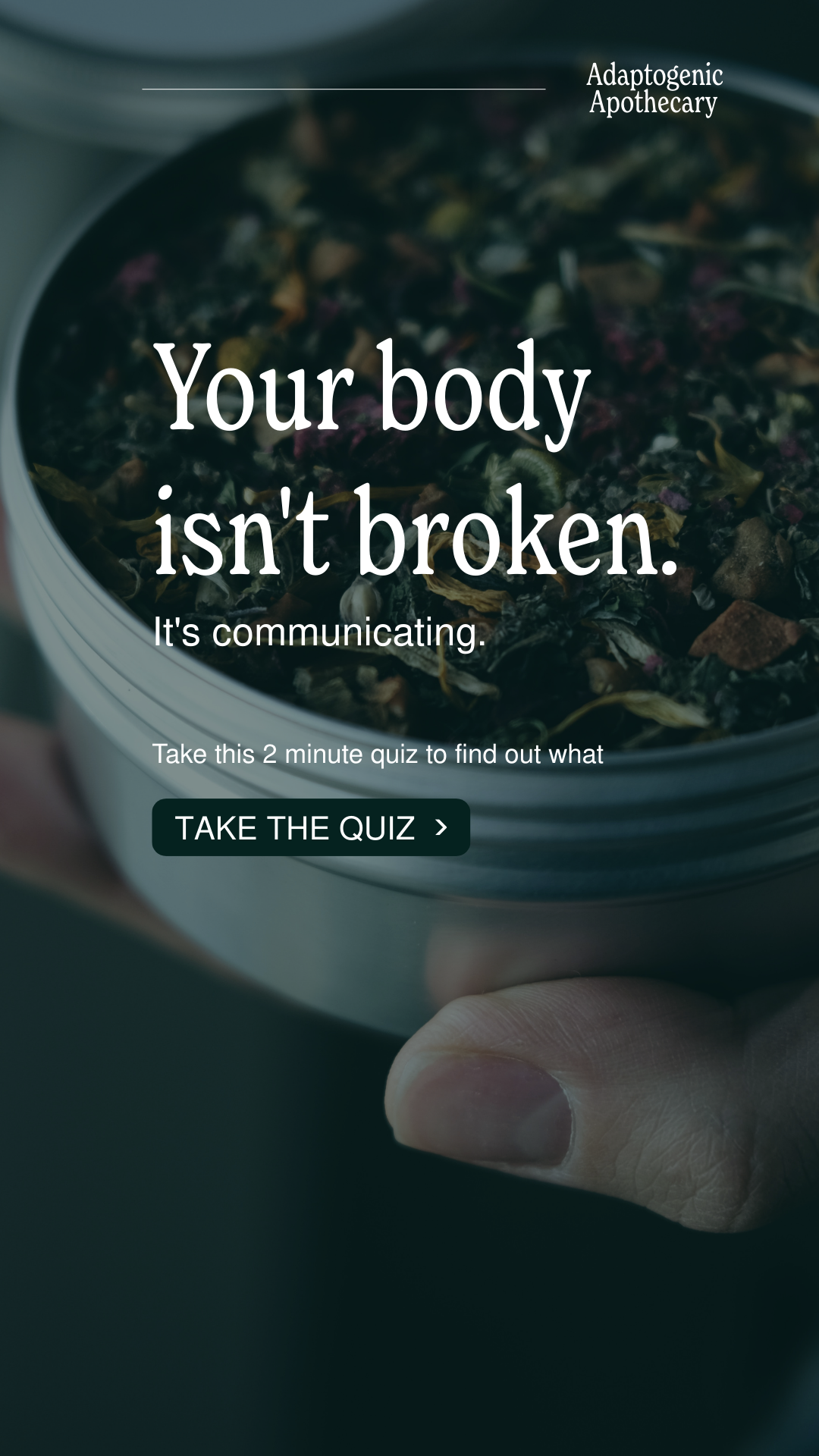 Adaptogenic Apothecary Facebook ad from Mar 3, 2026