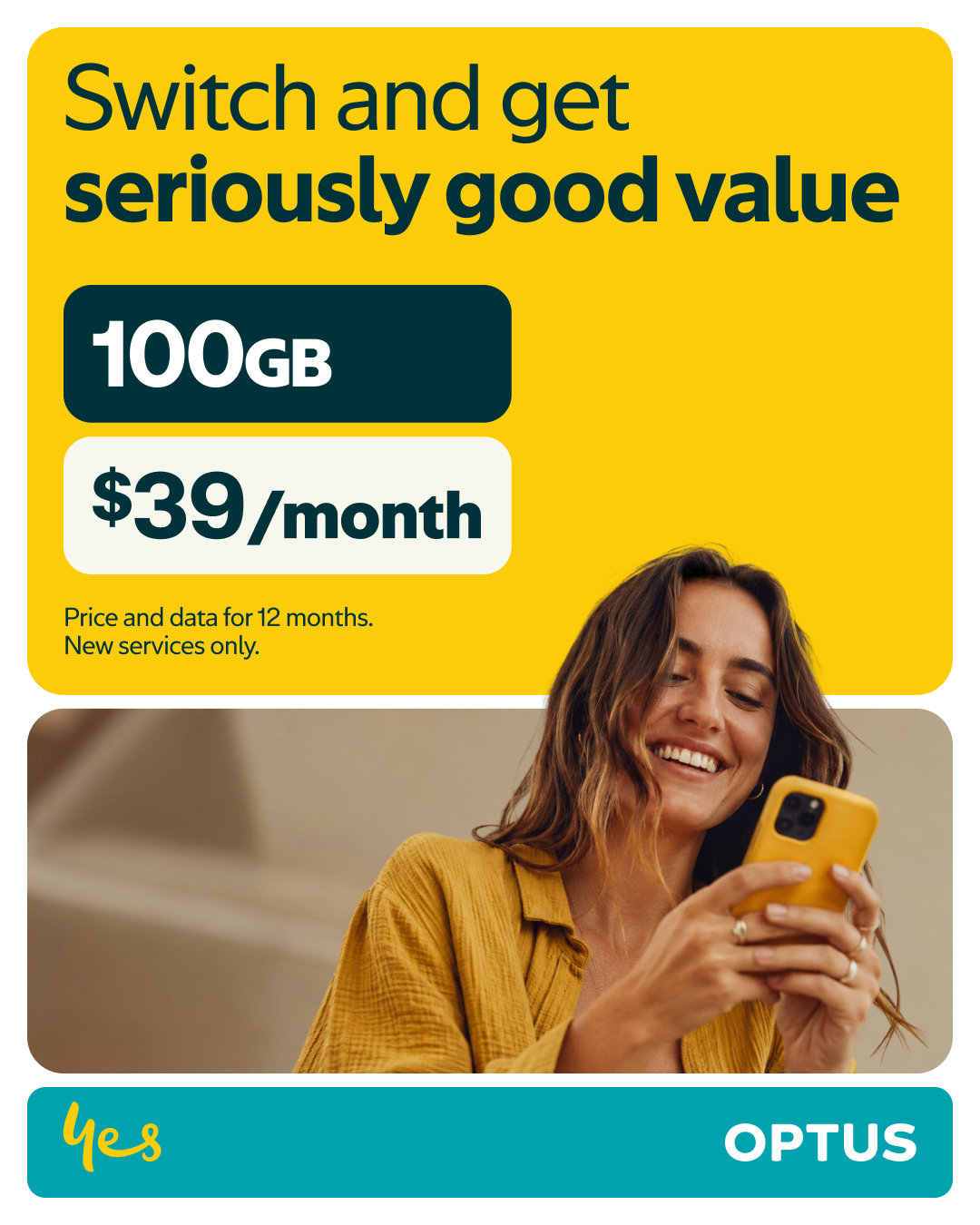 Optus Facebook ad: Switch to Optus today