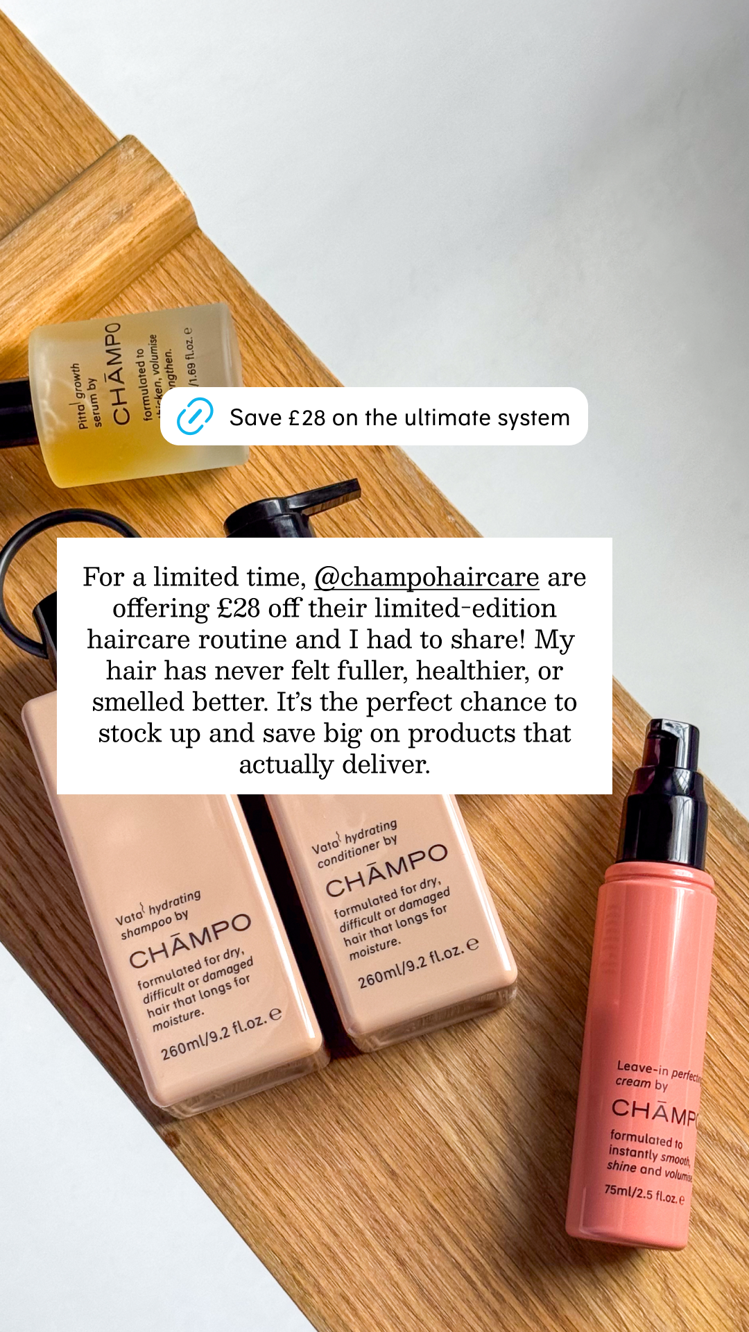 Chāmpo Haircare Facebook ad