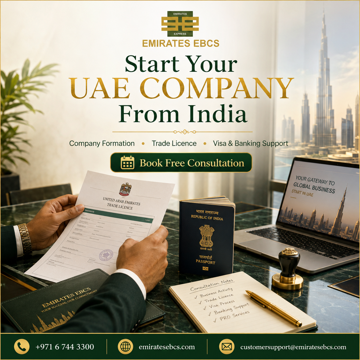 Emirates Express Business Setup UAE Facebook ad: UAE Company Formation