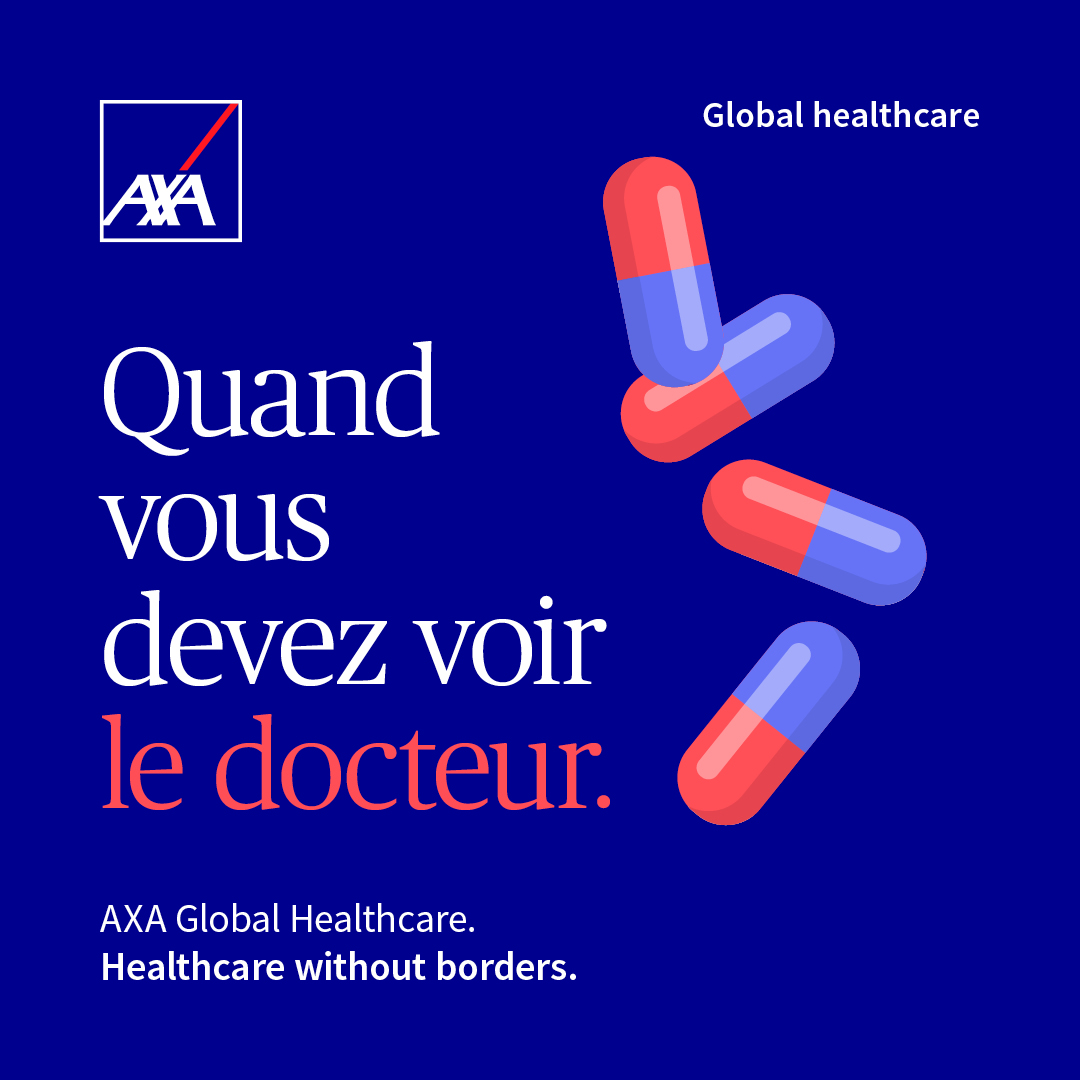 AXA Facebook ad: Lorsque vous êtes loin de chez vous et…