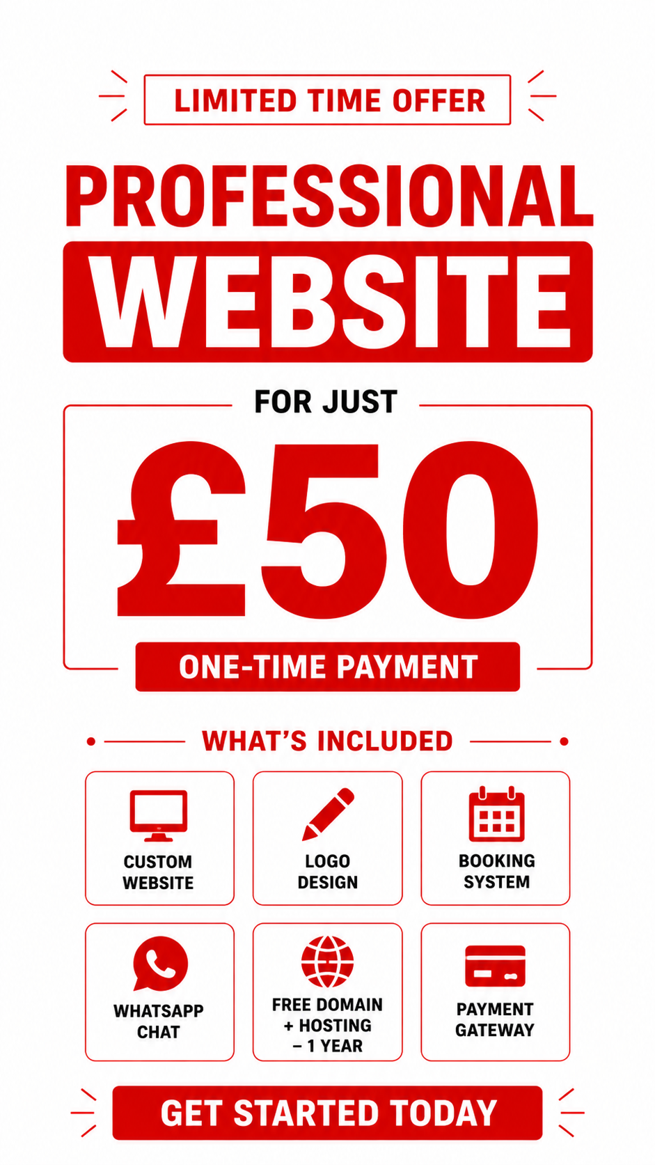 Dionix Facebook ad: Website From Just £50!