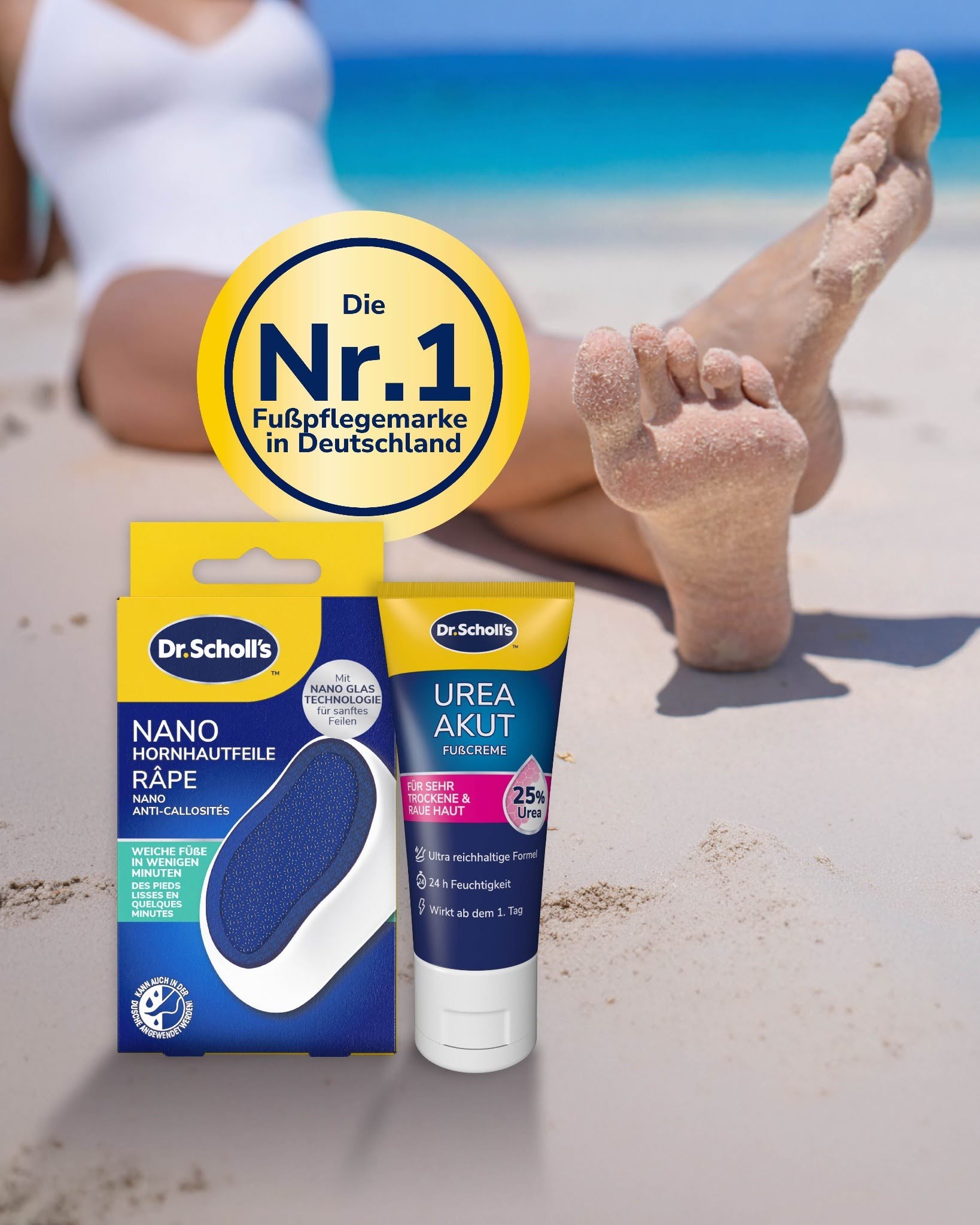 Scholl Fußpflege Deutschland Facebook ad: Wo auch immer dich die sonnigen Tage hinführen…