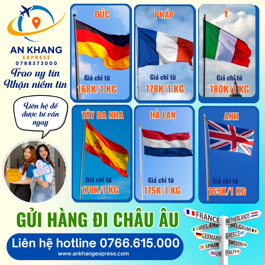 Gửi hàng quốc tế - An Khang Express Facebook ad: GỬI HÀNG ĐI EU, DỄ DÀNG NHƯ GỬI…