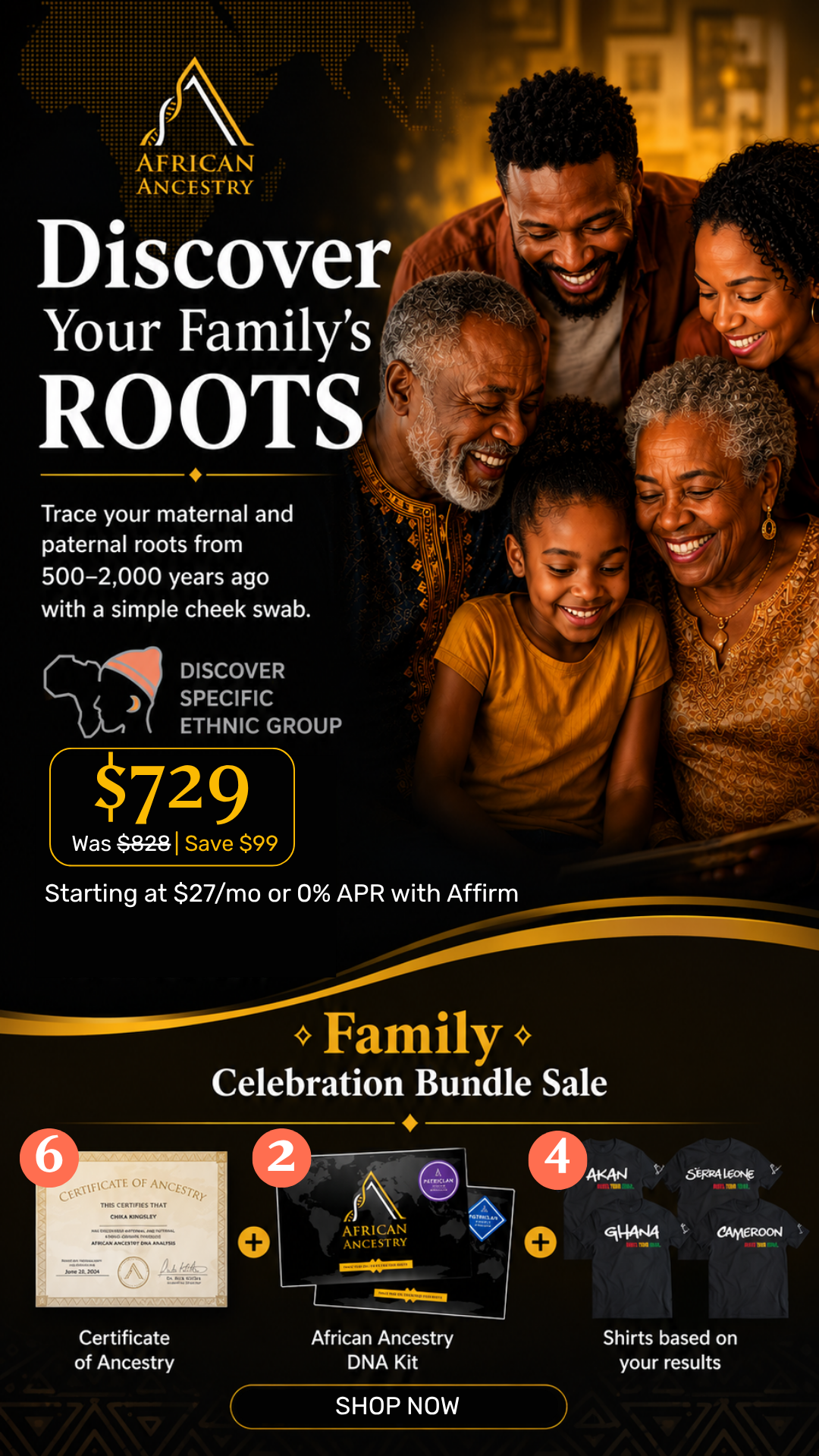 African Ancestry Facebook ad