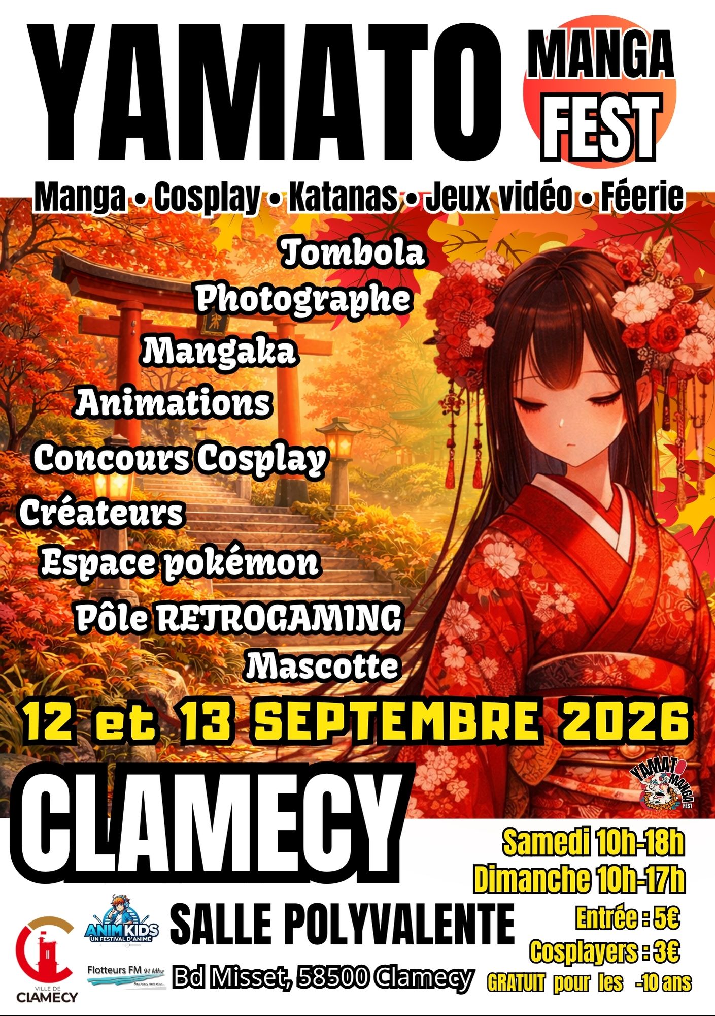 Yamato Manga Fest Facebook ad: CLAMECY VA VIBRER AU RYTHME DU JAPON &…