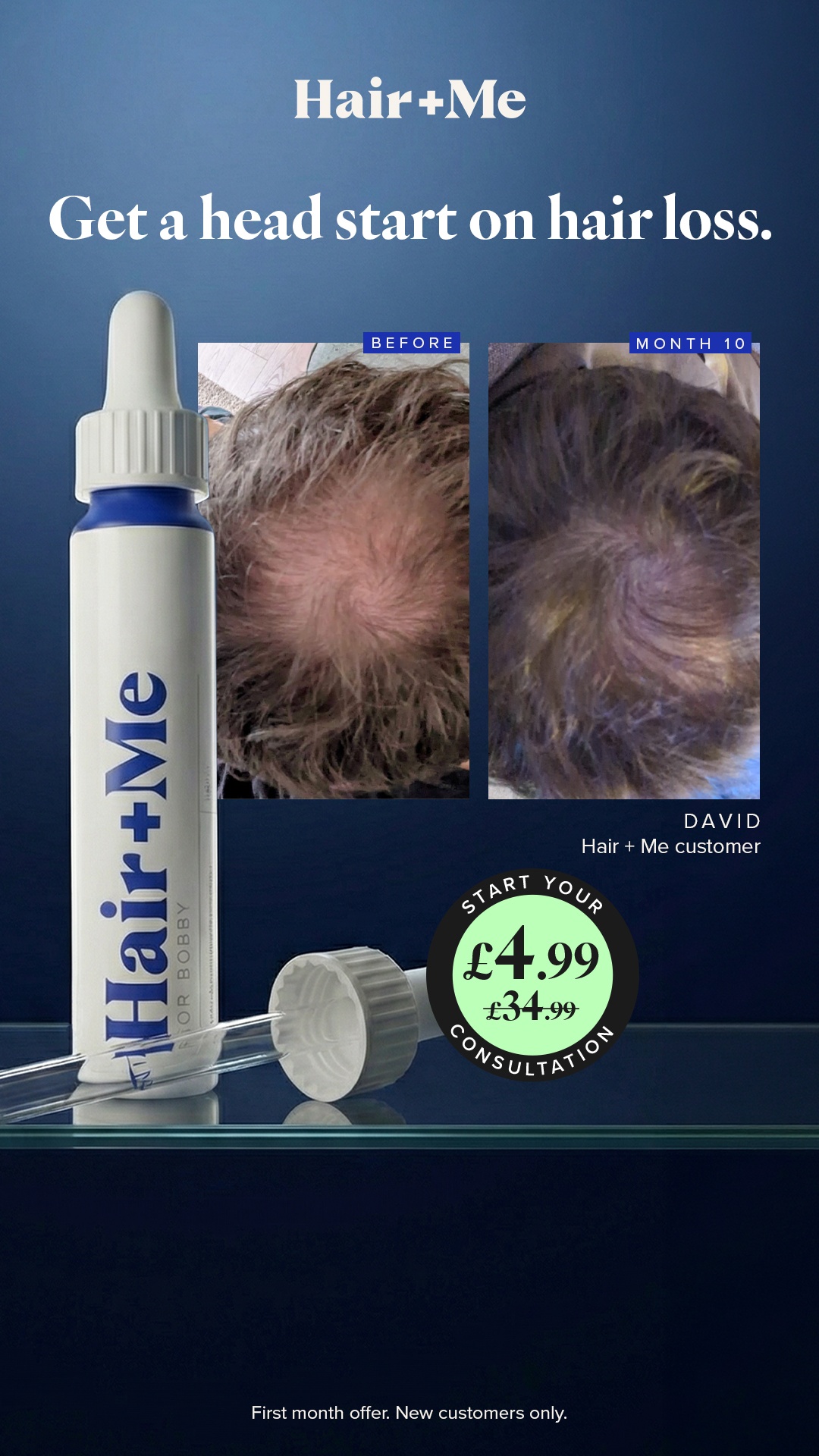 Hair + Me Facebook ad: Get growing for just £4.99