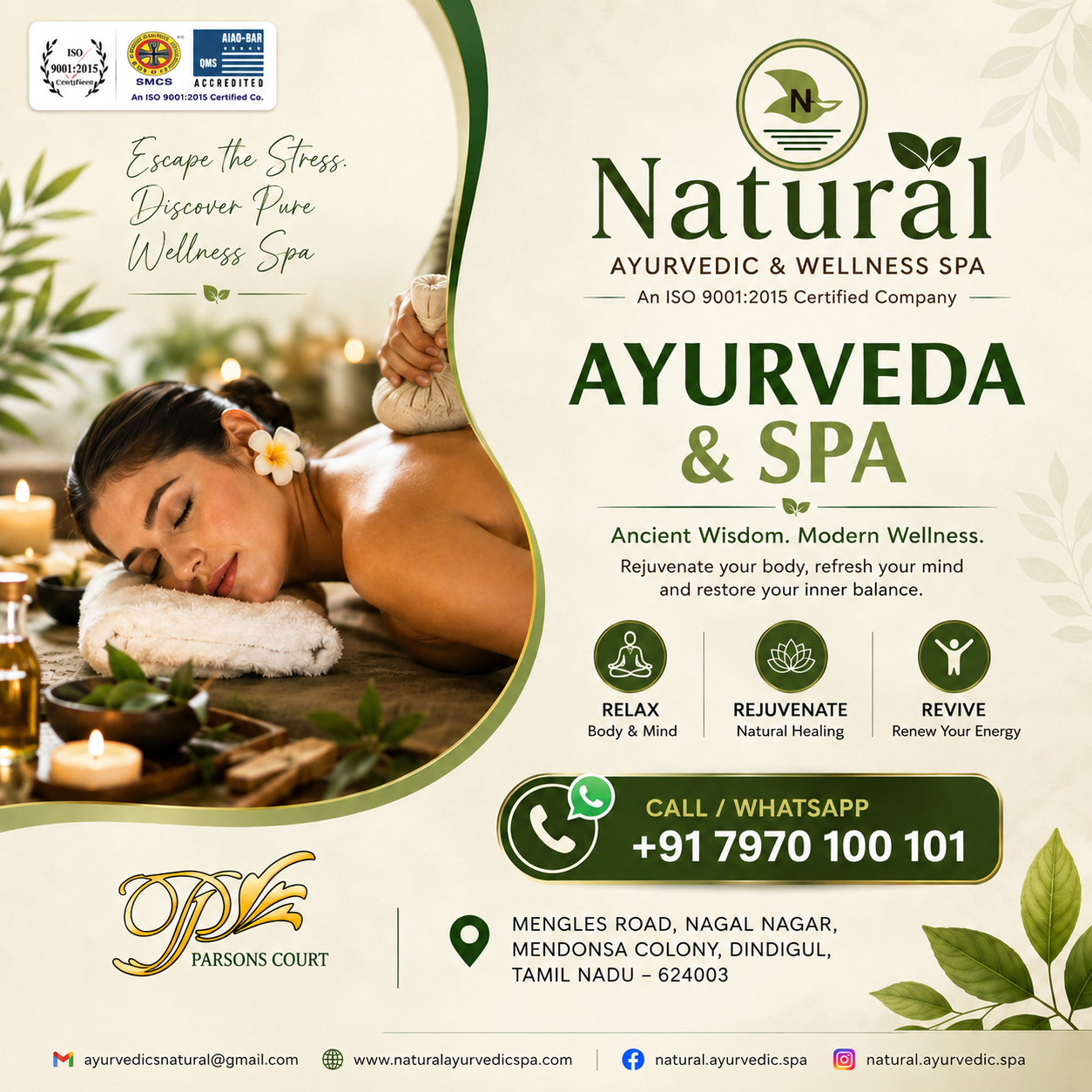 Natural Ayurvedic & Wellness Spa Facebook ad