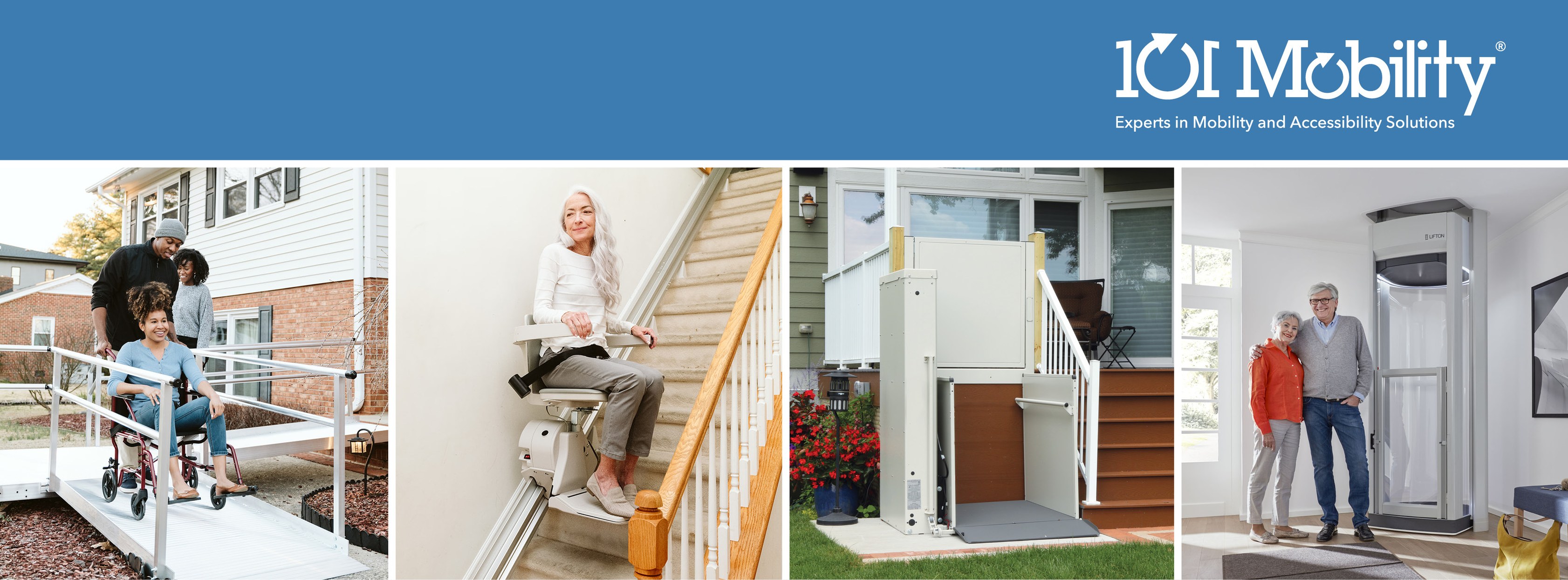 101 Mobility Facebook ad: We offer home elevators, stairlifts, wheelchair ramps…