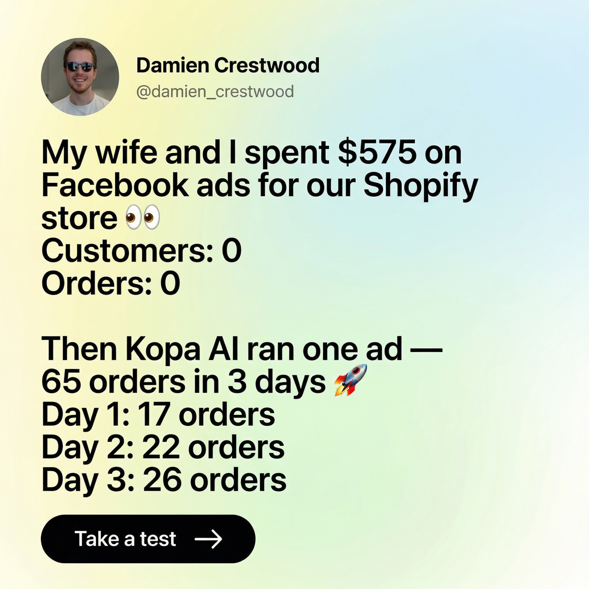 kopa.ai Facebook ad