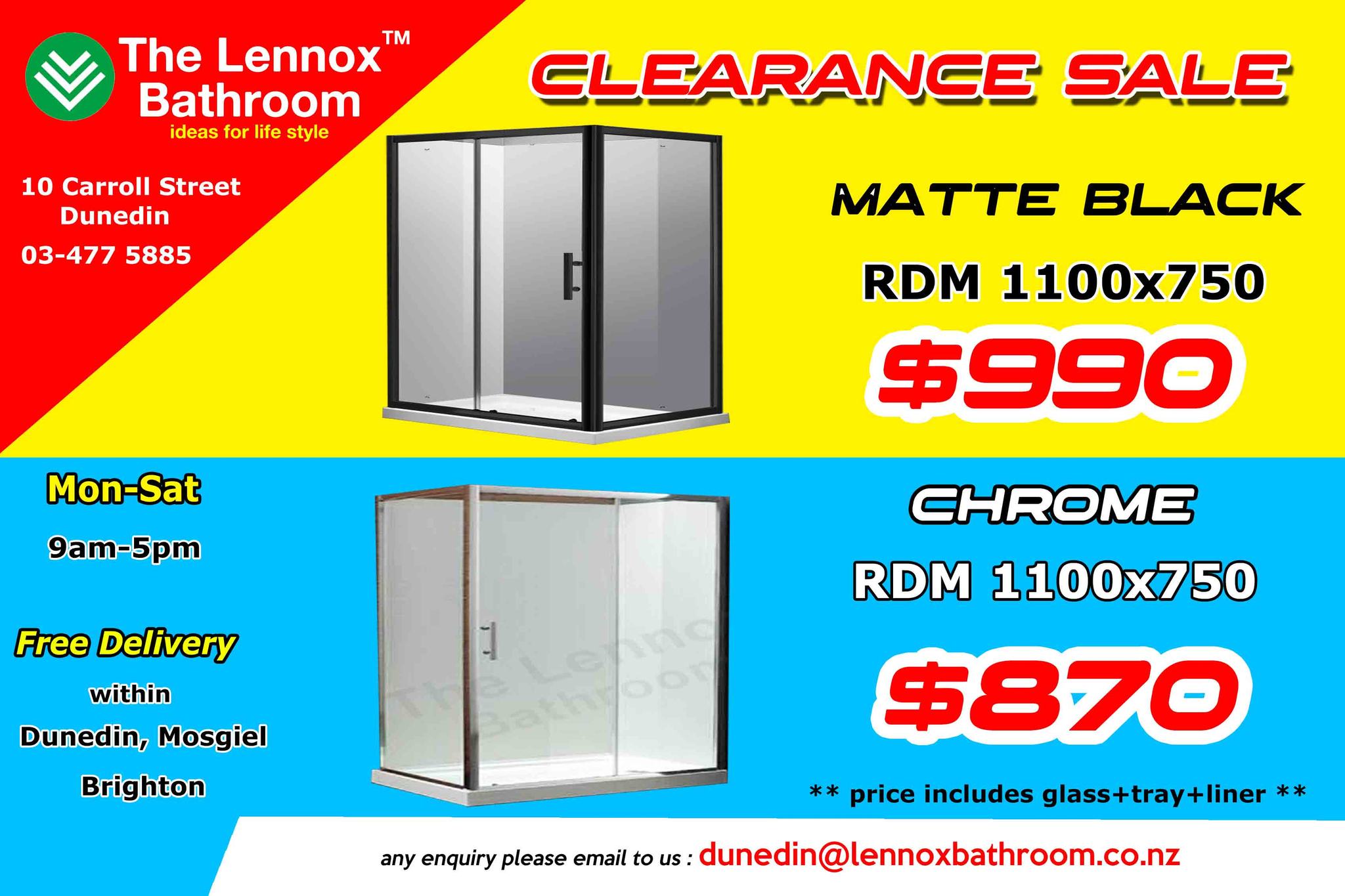Lennox Bathroom Dunedin Facebook ad: New model, new color, new idea, what are…