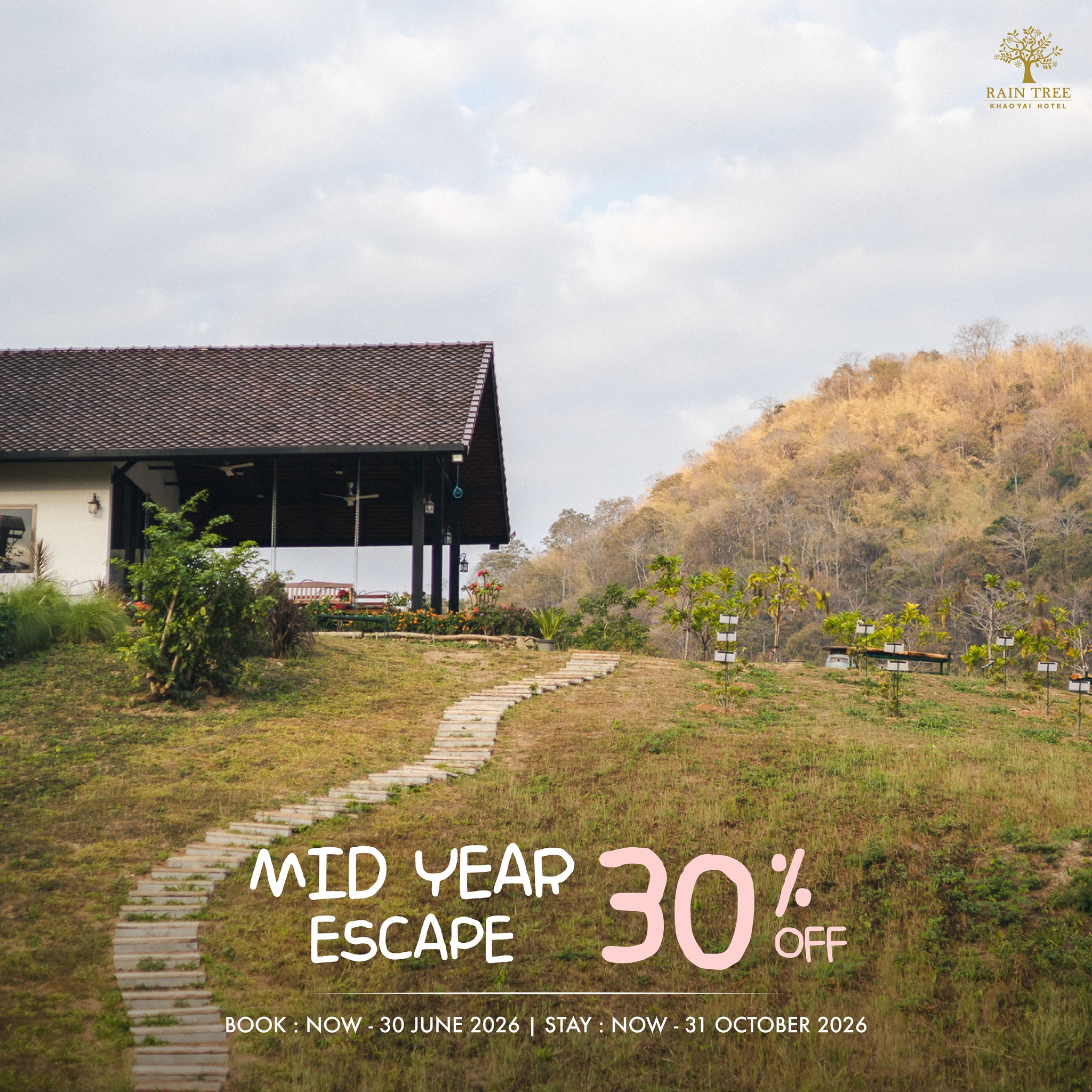 Rain Tree Khao Yai Hotel - โรงแรมเรนทรี เขาใหญ่ Facebook ad: 𝗠𝗜𝗗 𝗬𝗘𝗔𝗥 𝗘𝗦𝗖𝗔𝗣𝗘