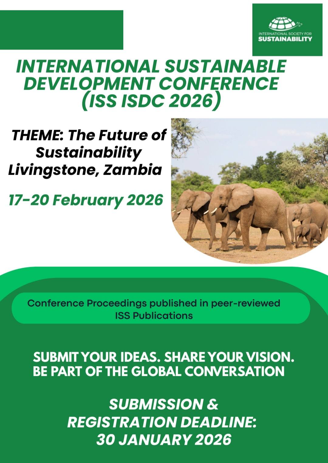 International Society for Sustainability Facebook ad: Join us at the International Sustainable Development…