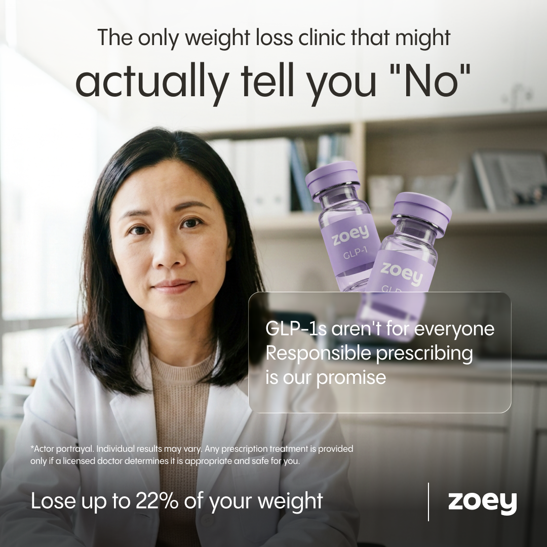 Zoey Facebook ad: Online Healthcare for woman
