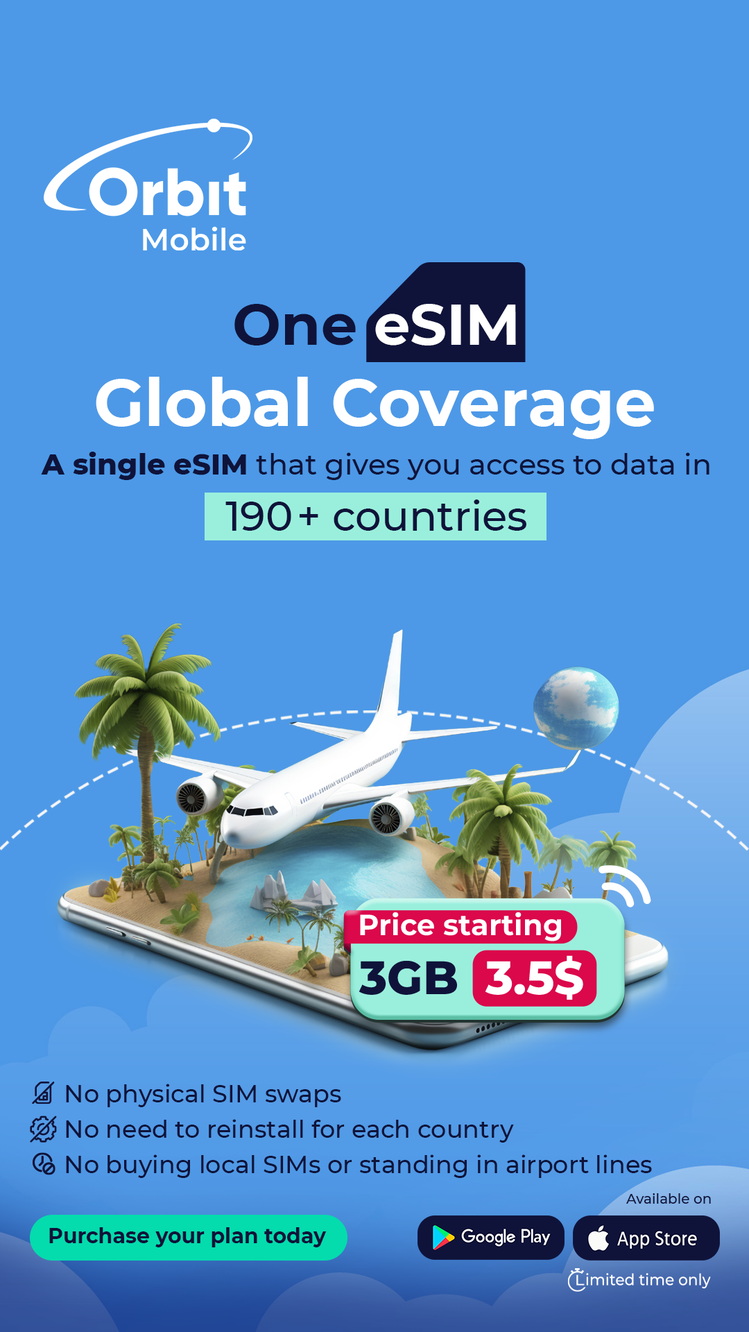 Orbit Mobile Travel App Facebook ad