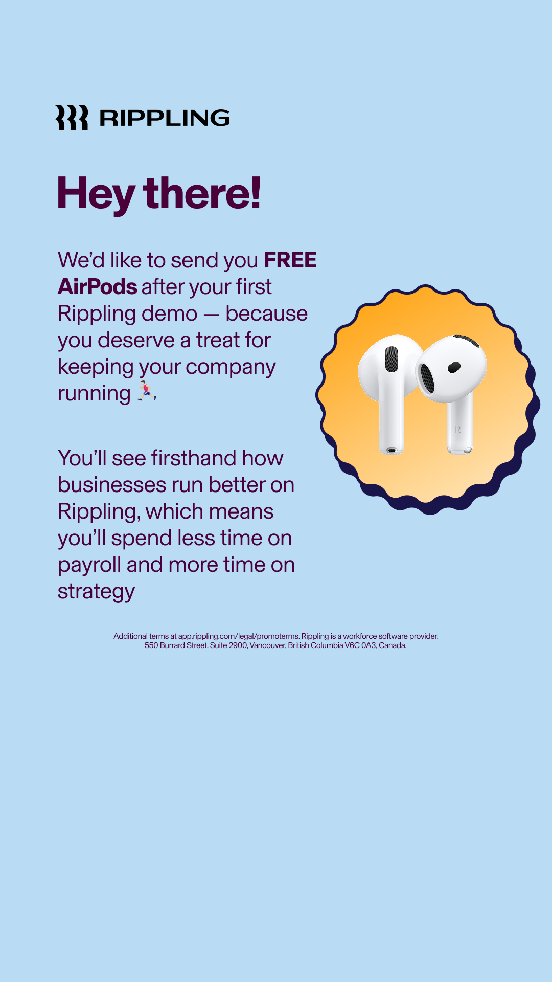 Rippling Facebook ad