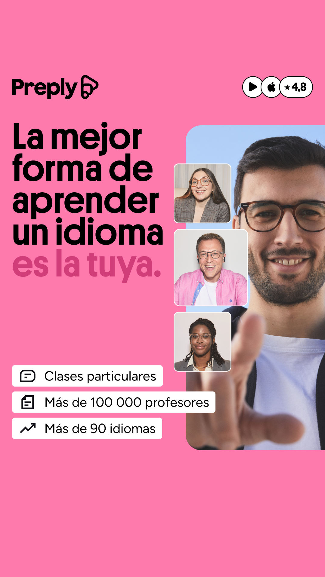 Preply Facebook ad