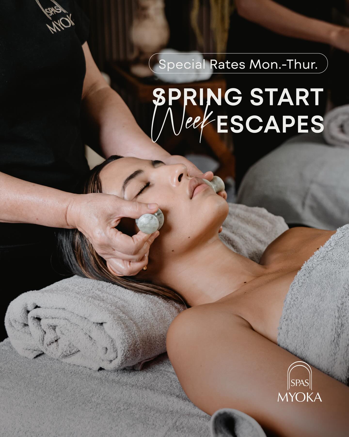 Myoka Spas Facebook ad: New Spring Midweek Escapes are here, Monday to…