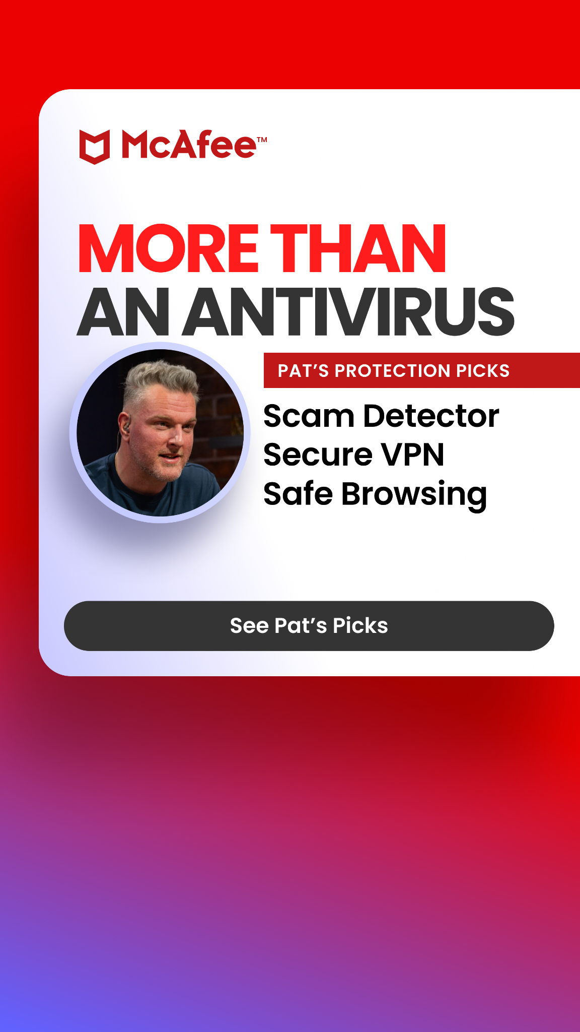 McAfee Facebook ad