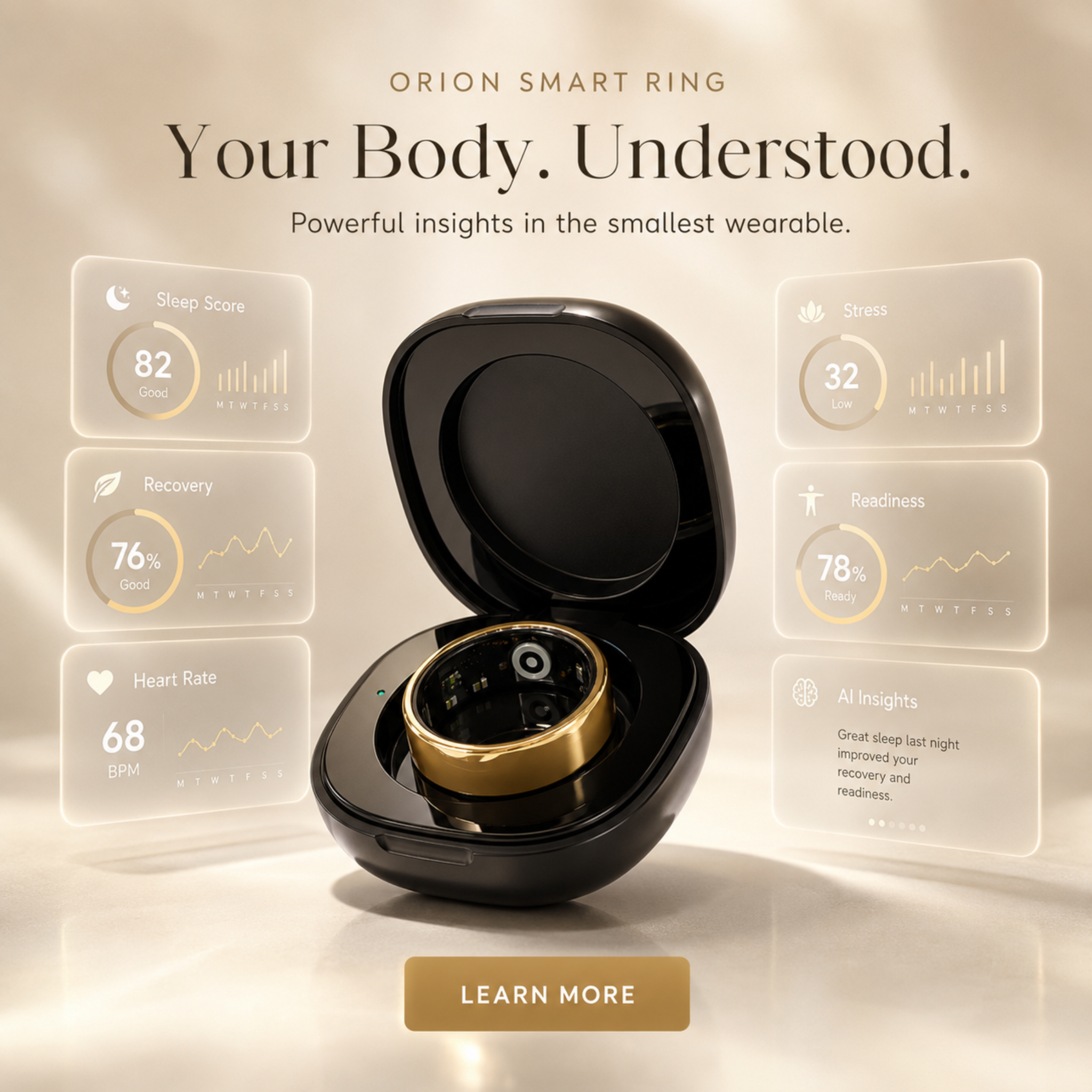 Orion Smart Ring PH Facebook ad: One Ring. Better Awareness.