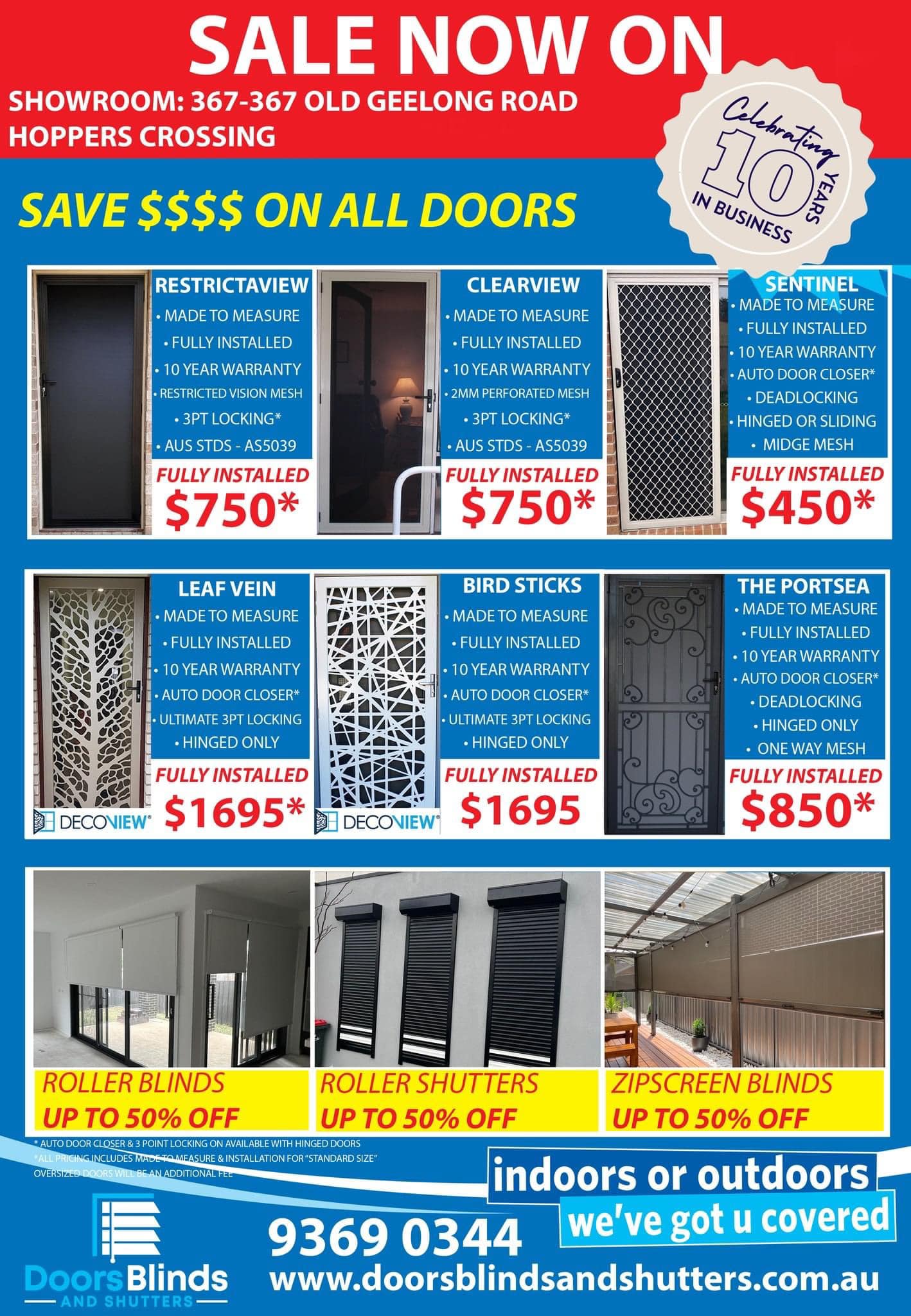 Doors Blinds and Shutters Aust Pty Ltd Facebook ad