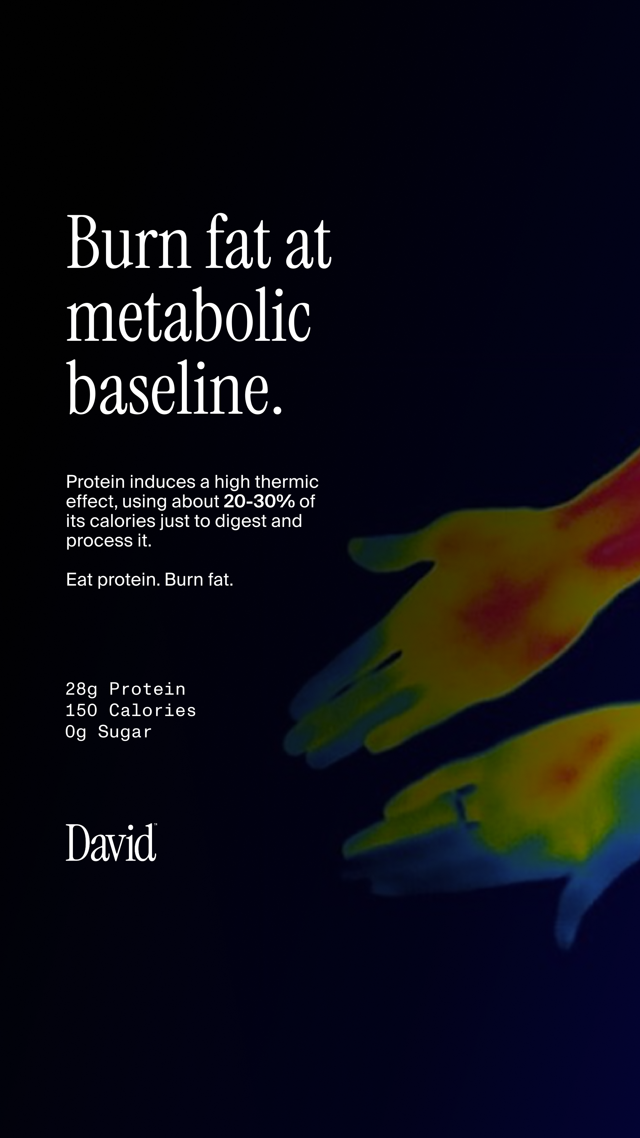 David Protein Facebook ad