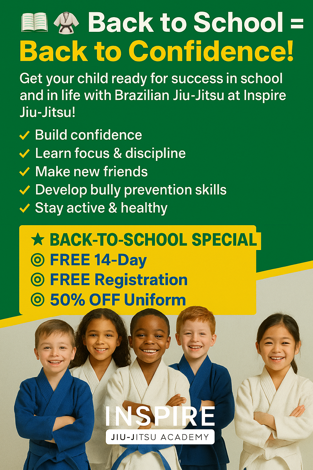 Inspire jiu-jitsu academy Facebook ad