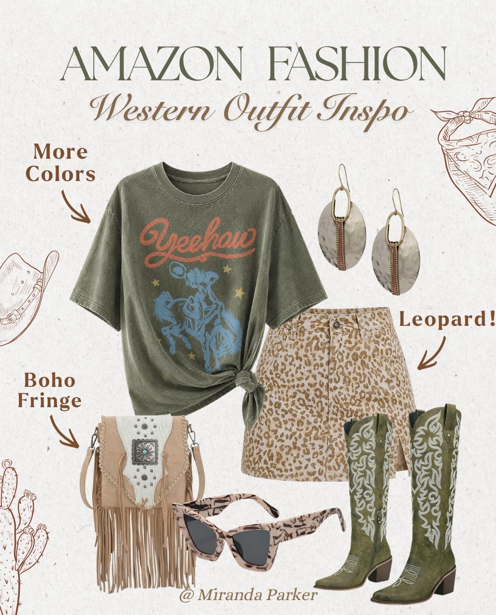 The Miranda Parker Project Facebook ad: Western meets boho with the cutest graphic tee…