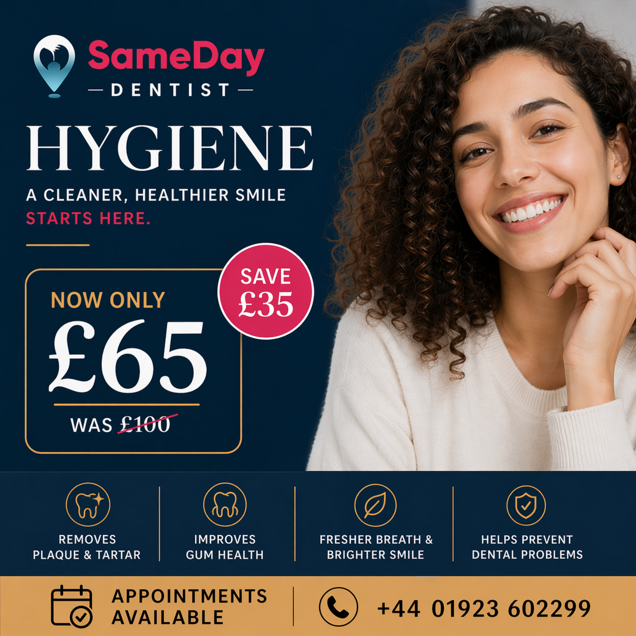SameDay Dentist Facebook ad