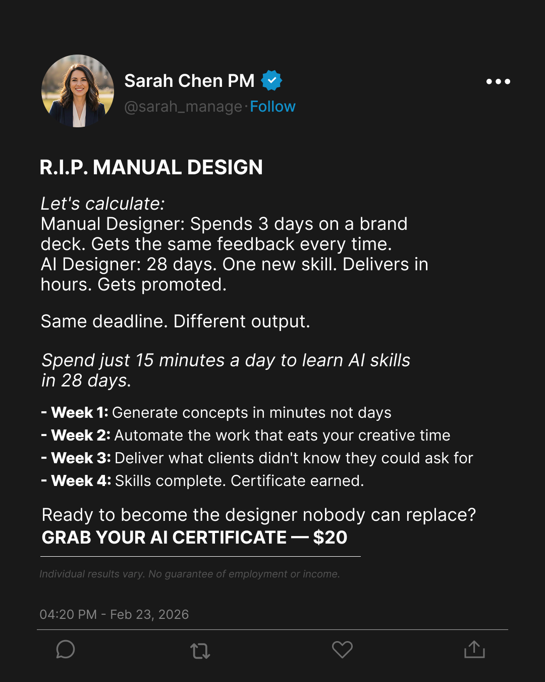 Coursiv Facebook ad