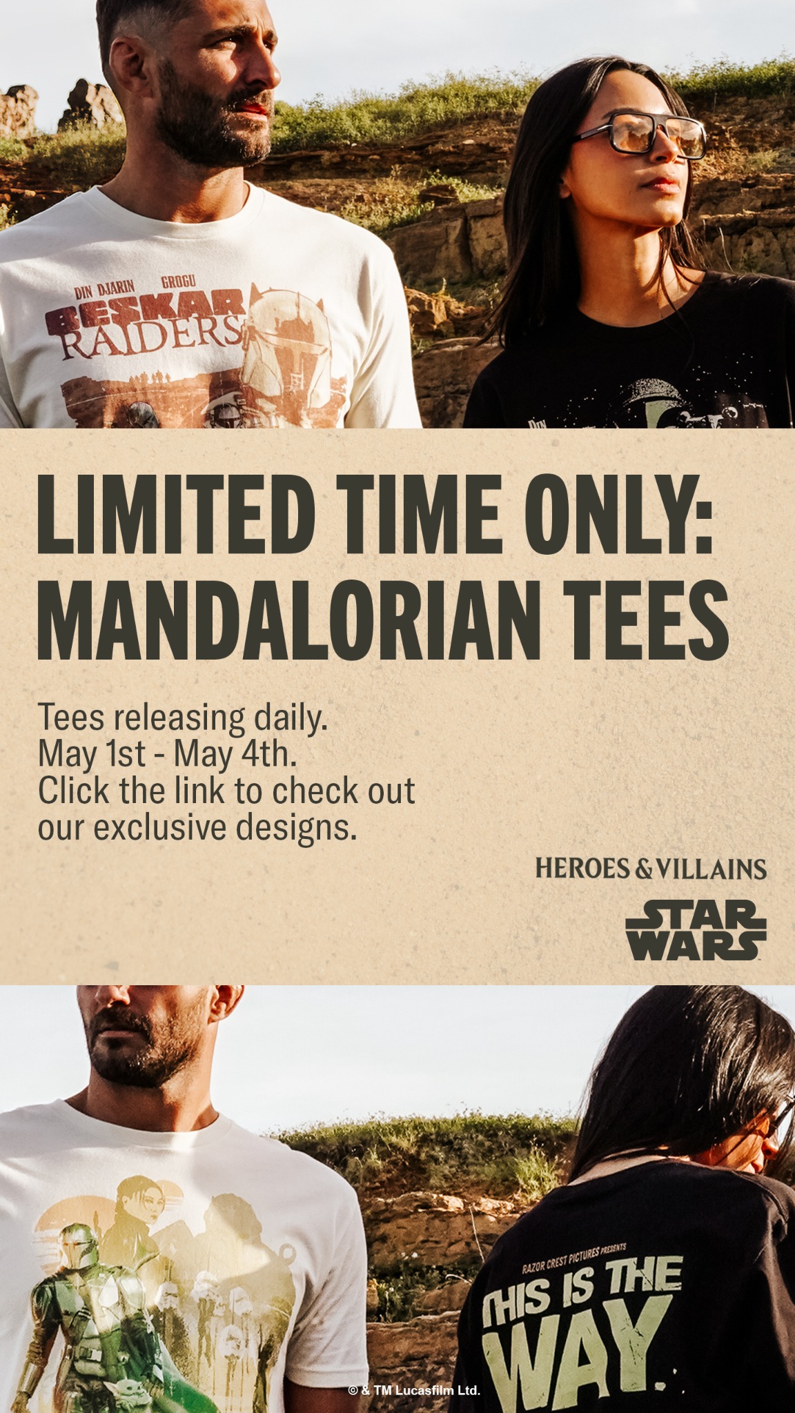 Heroes & Villains Facebook ad