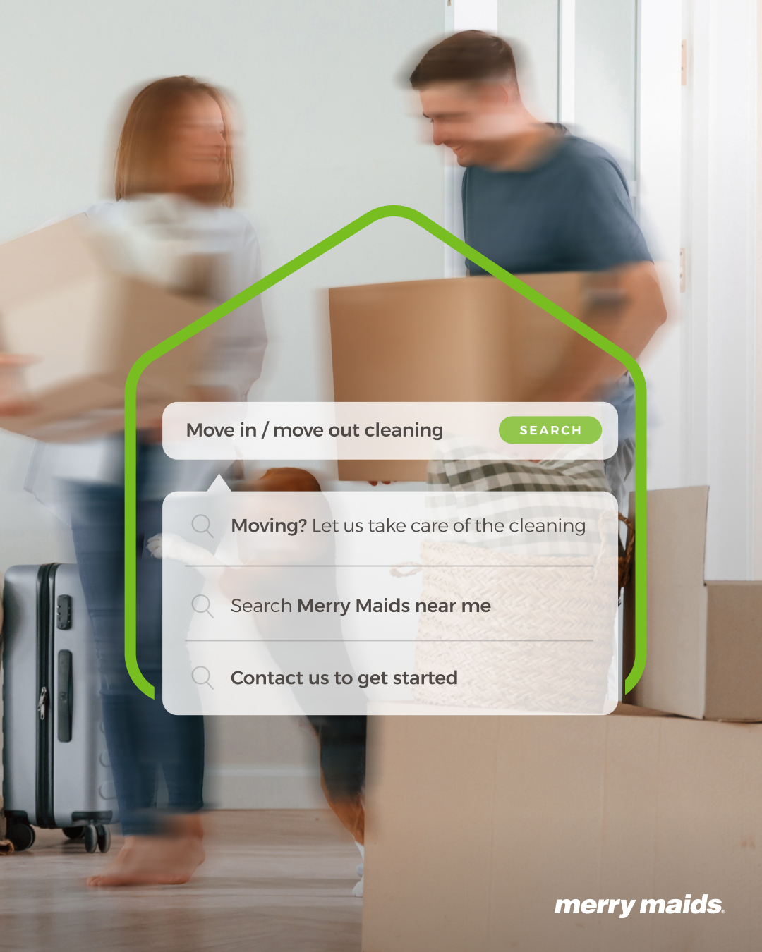 Merry Maids Facebook ad: May is National Moving Month!