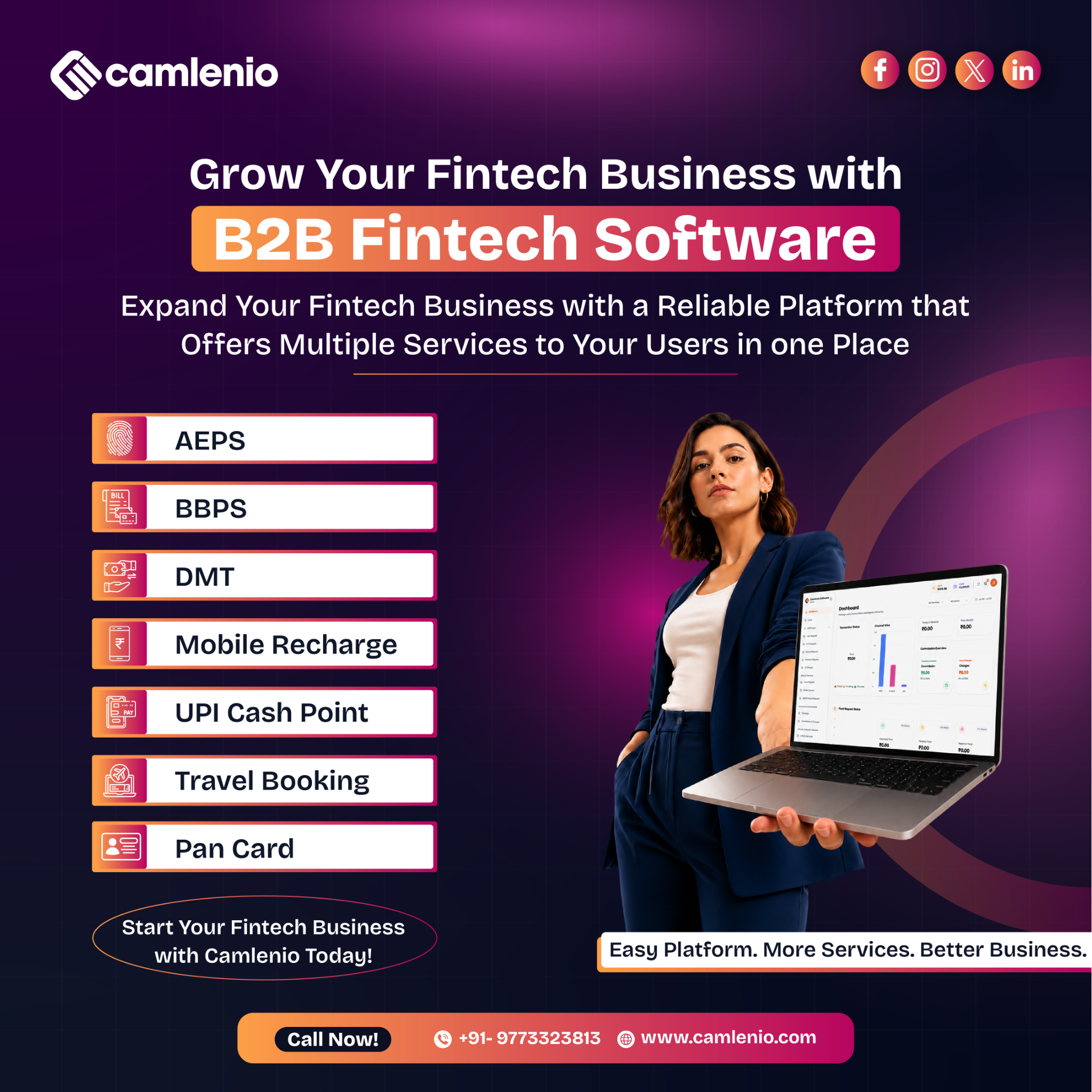 Camlenio Software Private Limited Facebook ad: Message us on WhatsApp to learn more.