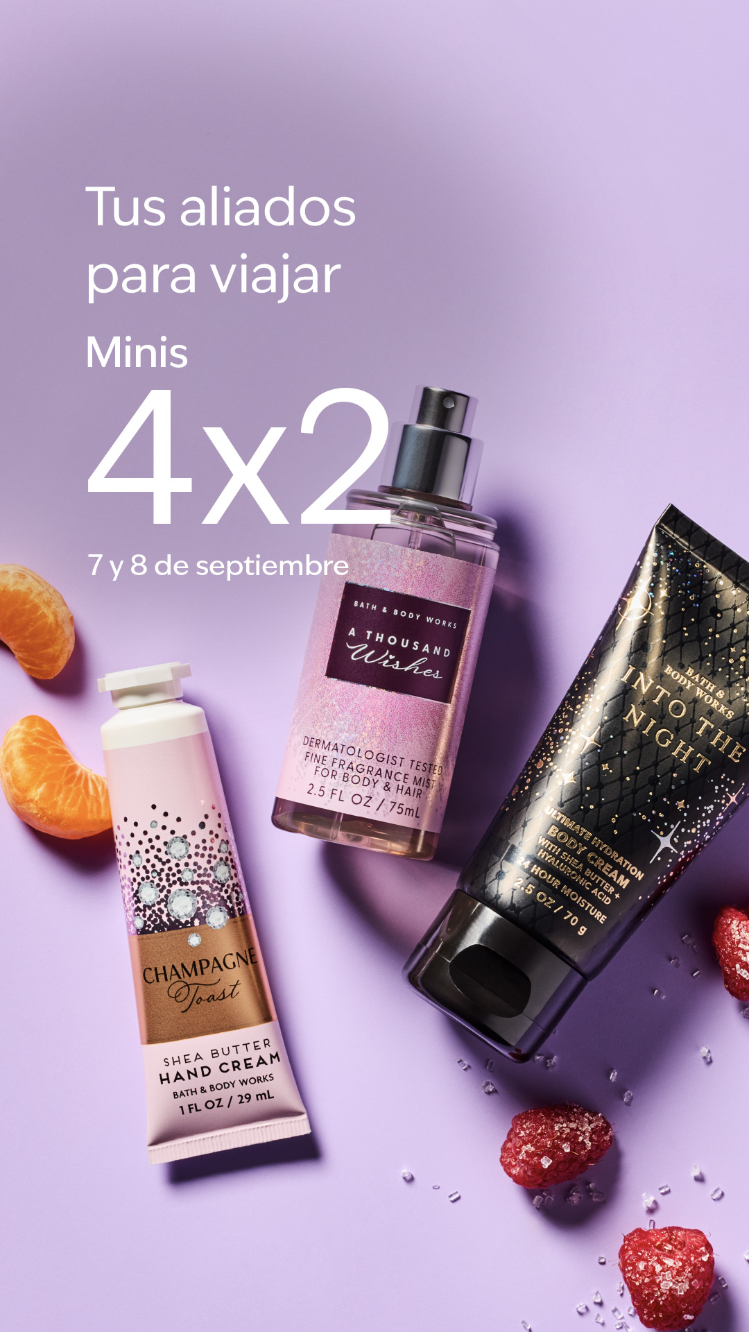 Bath & Body Works Chile Facebook ad: Tus minis 4x2