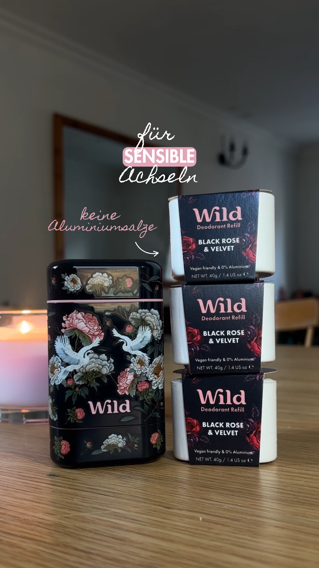 Wild Facebook ad: Veredle deinen Alltag mit Midnight Bloom