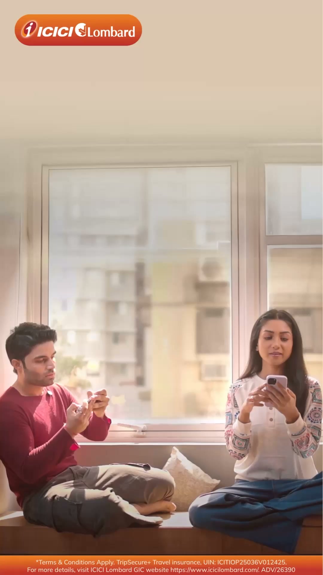 ICICI Lombard Facebook ad: Explore the world safely with ICICI Lombard's Travel…